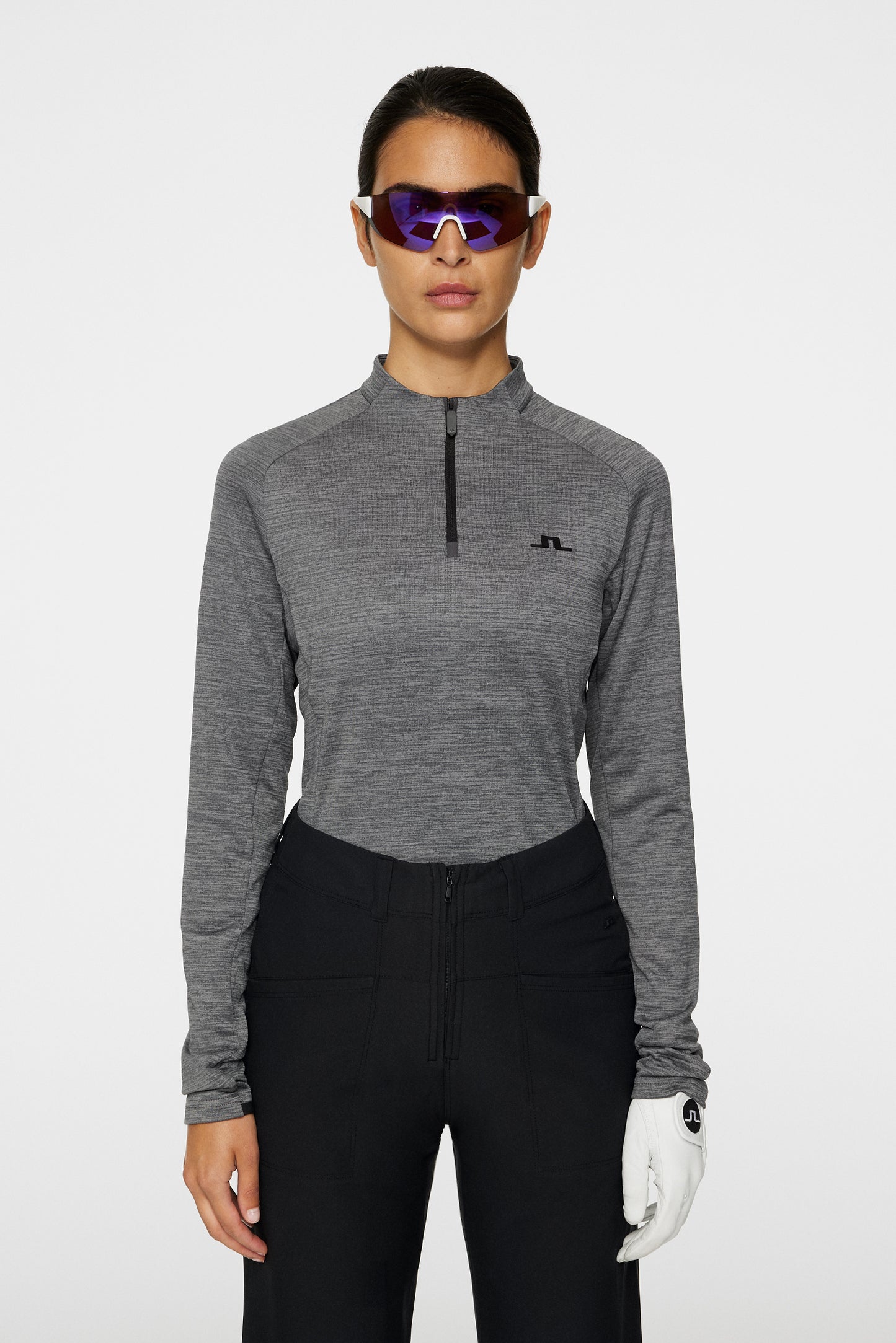 Steffi Mid Layer in Dark Grey Melange by J.Lindeberg
