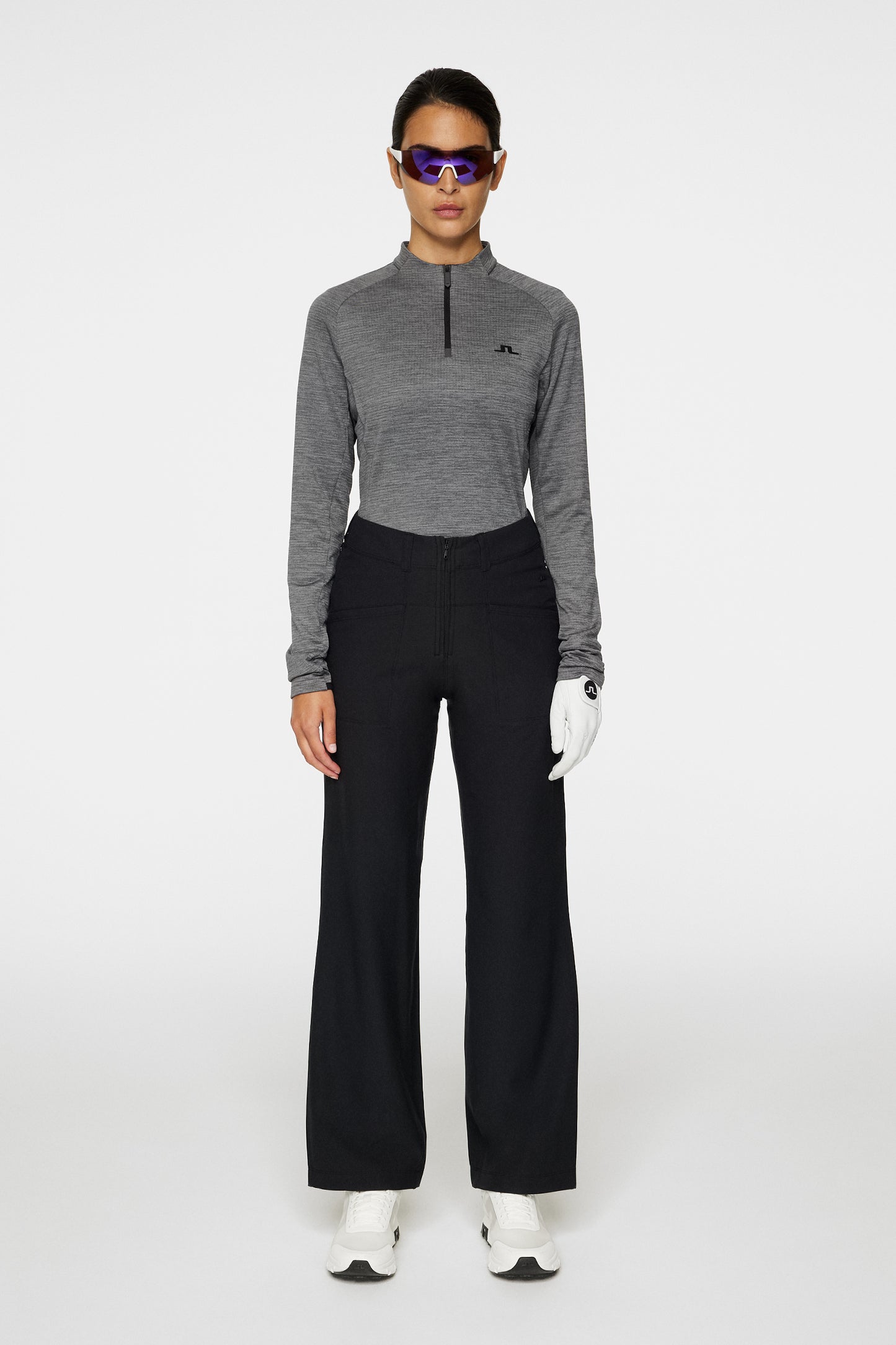 Steffi Mid Layer in Dark Grey Melange by J.Lindeberg
