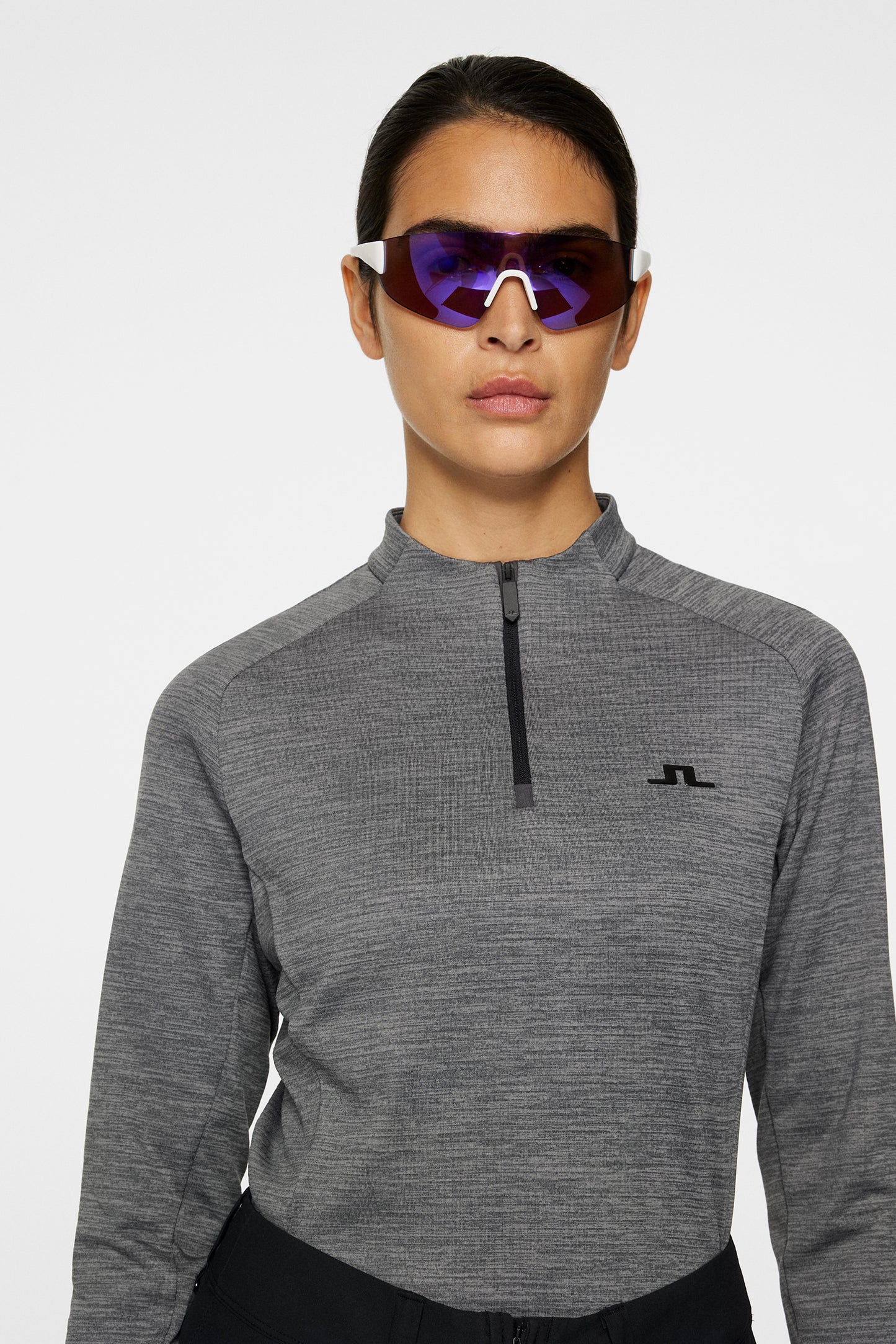 Steffi Mid Layer in Dark Grey Melange by J.Lindeberg