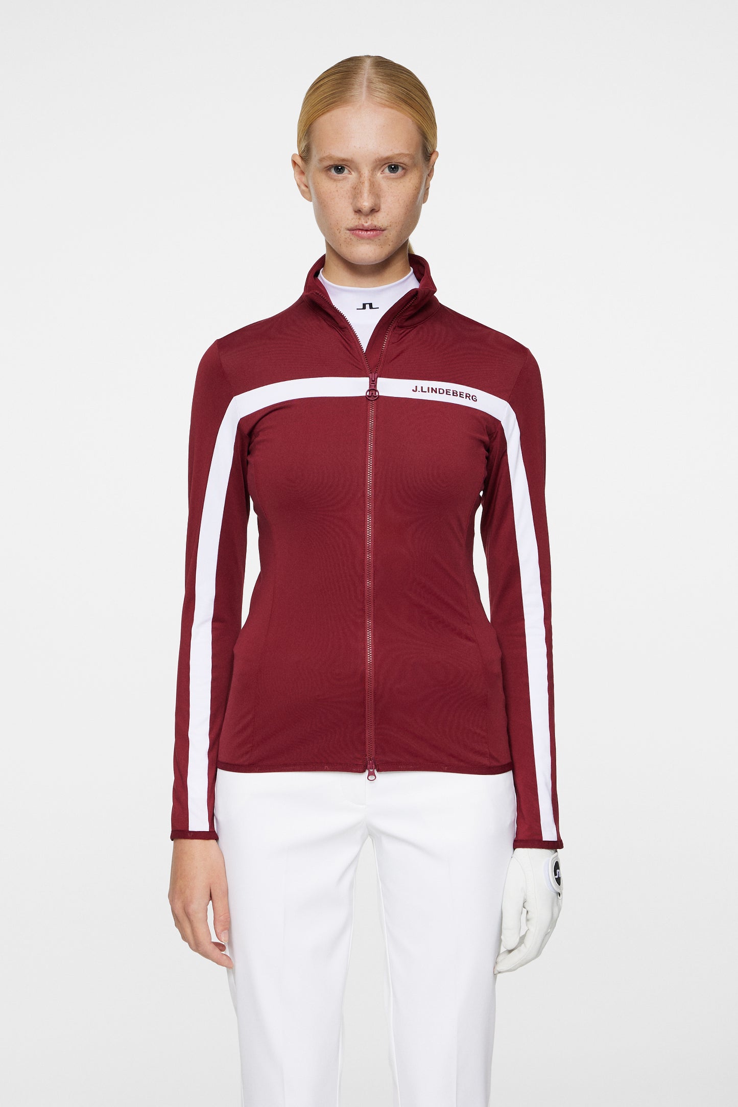 Seasonal Janice Mid Layer in Cabernet by J.Lindeberg