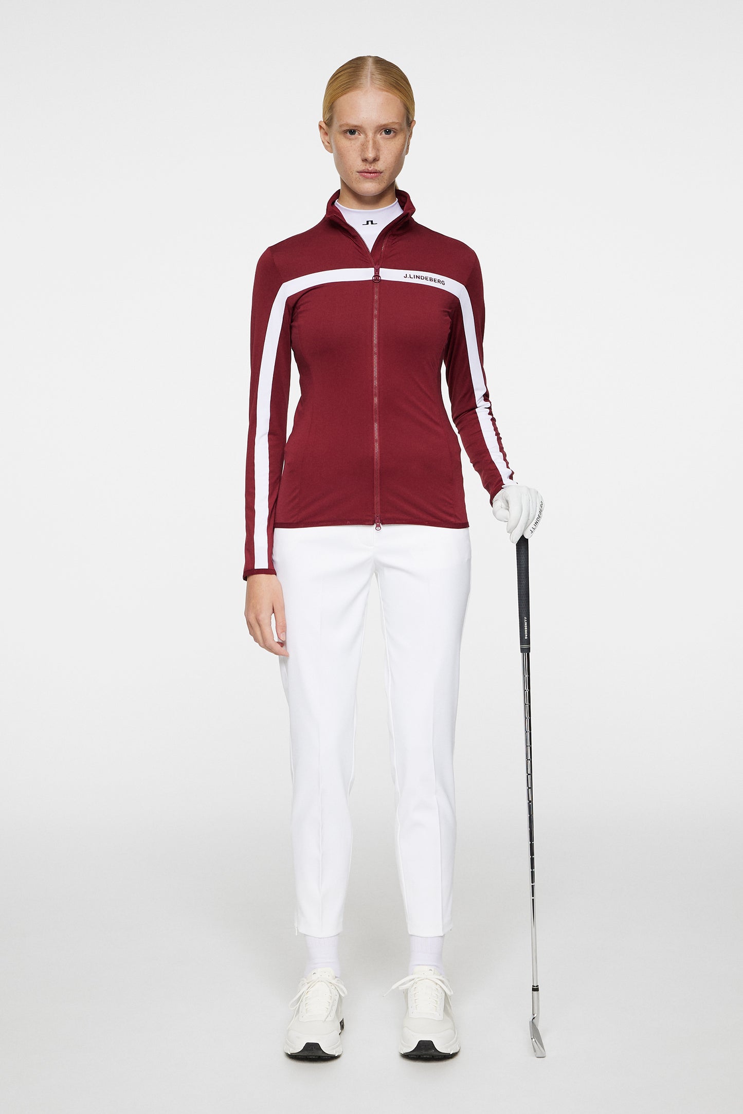 Seasonal Janice Mid Layer in Cabernet by J.Lindeberg