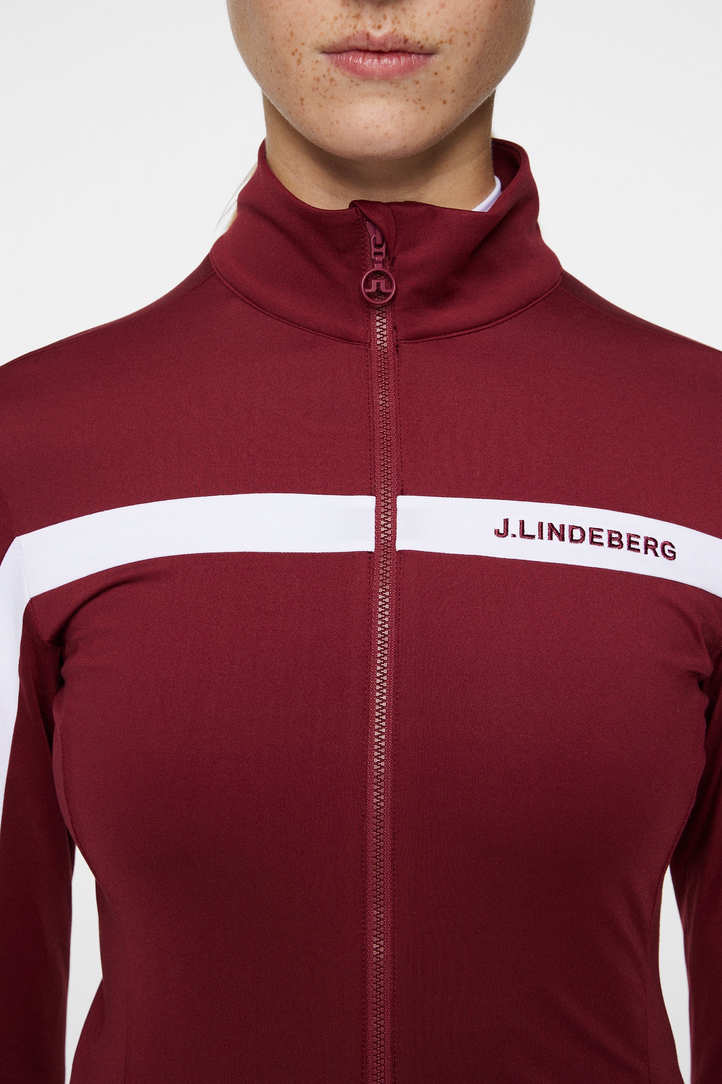 Seasonal Janice Mid Layer in Cabernet by J.Lindeberg