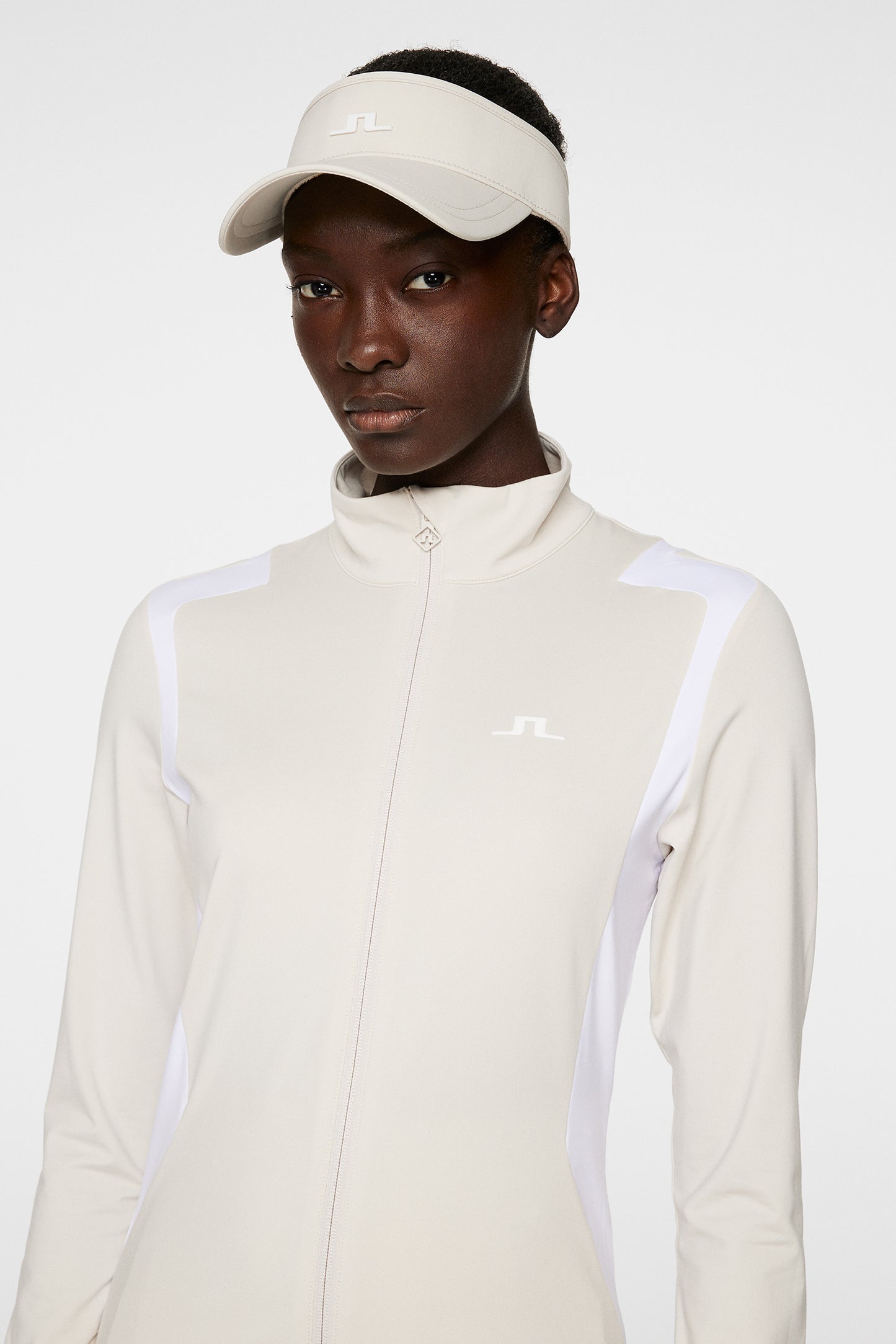 Mae Zip Mid Layer in Moonbeam by J.Lindeberg