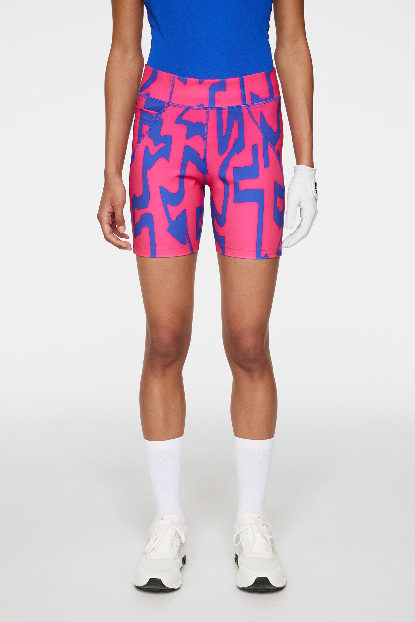Nova Short Tights in Glitch Bridge Pink by J.Lindeberg