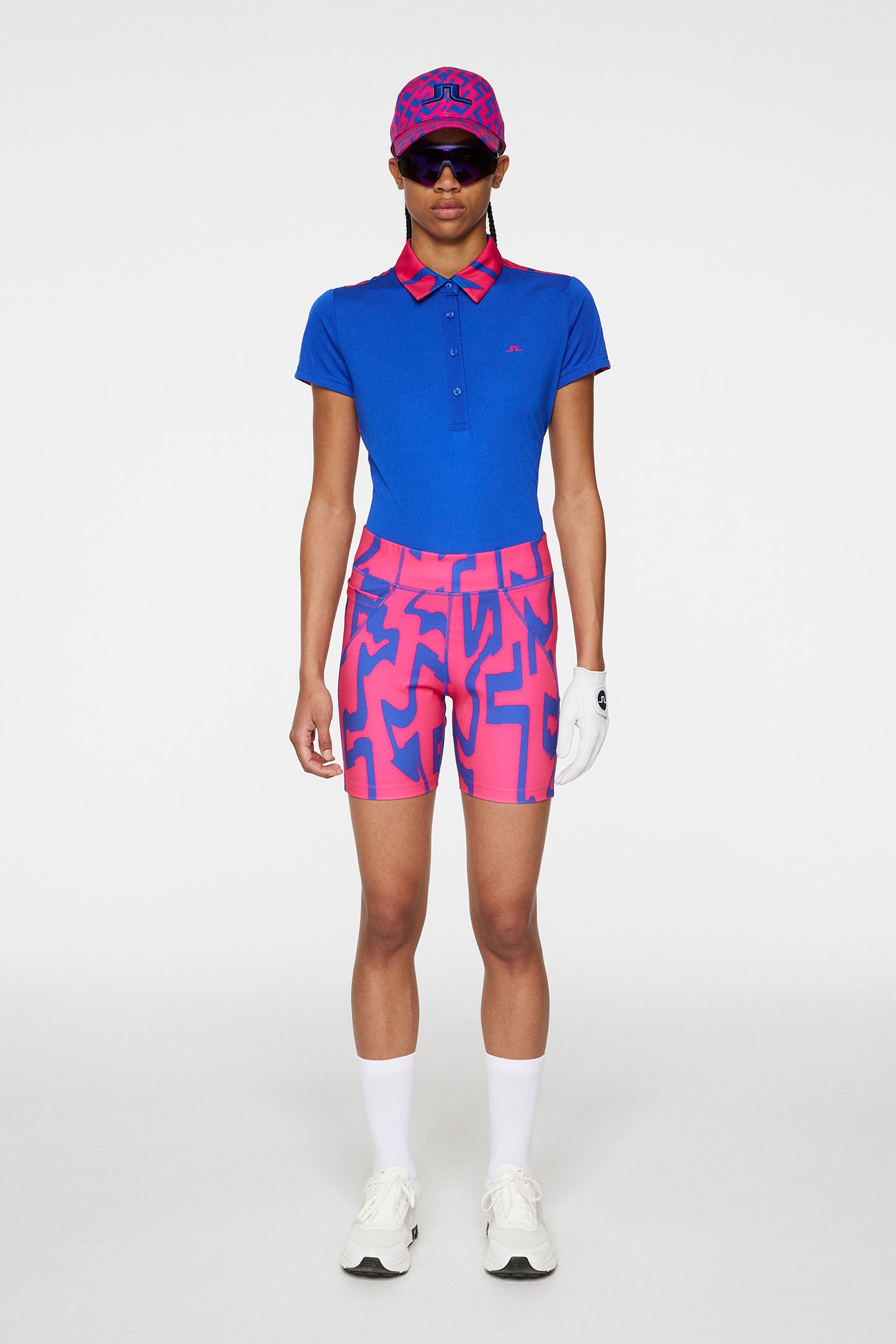 Nova Short Tights in Glitch Bridge Pink by J.Lindeberg