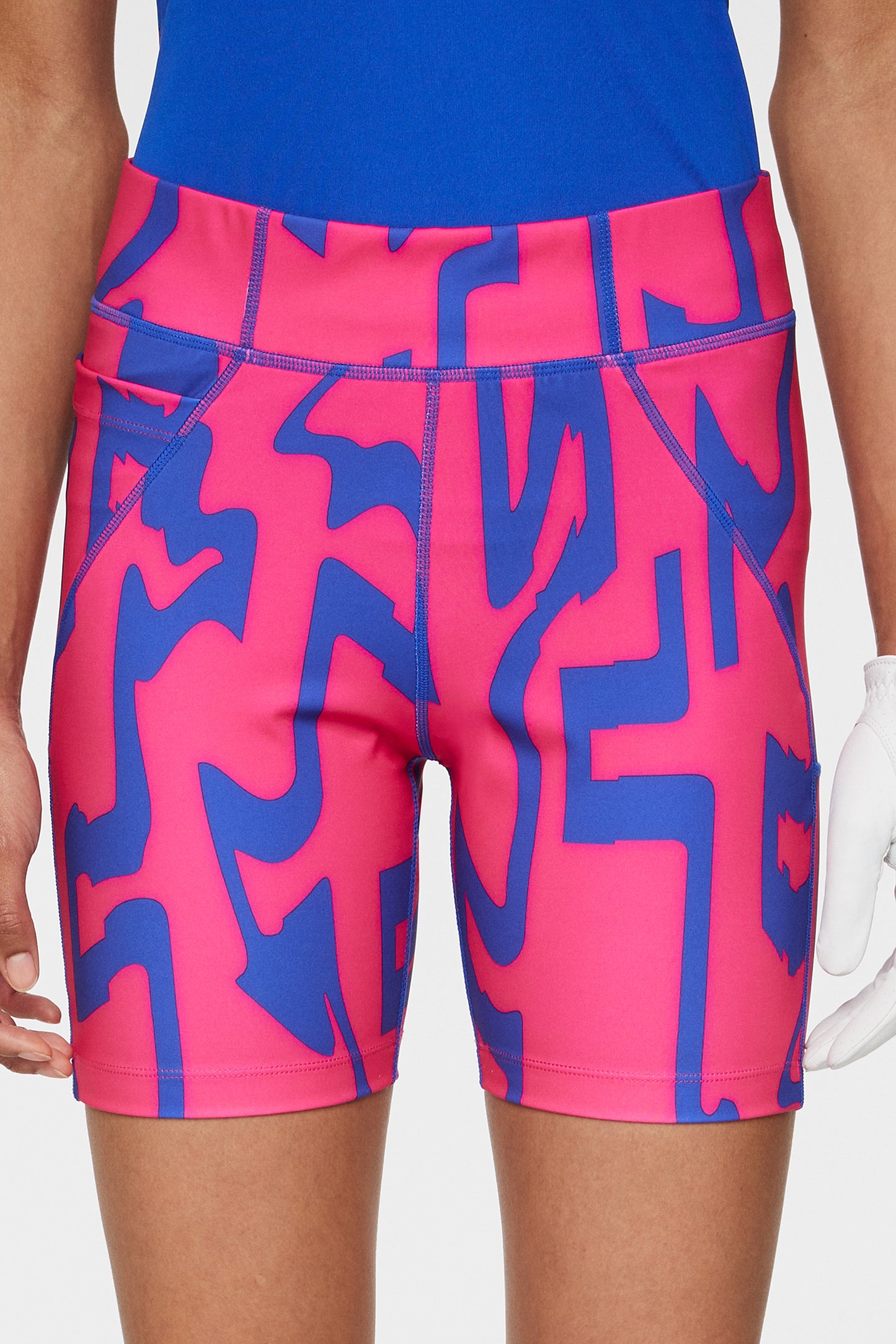 Nova Short Tights in Glitch Bridge Pink by J.Lindeberg