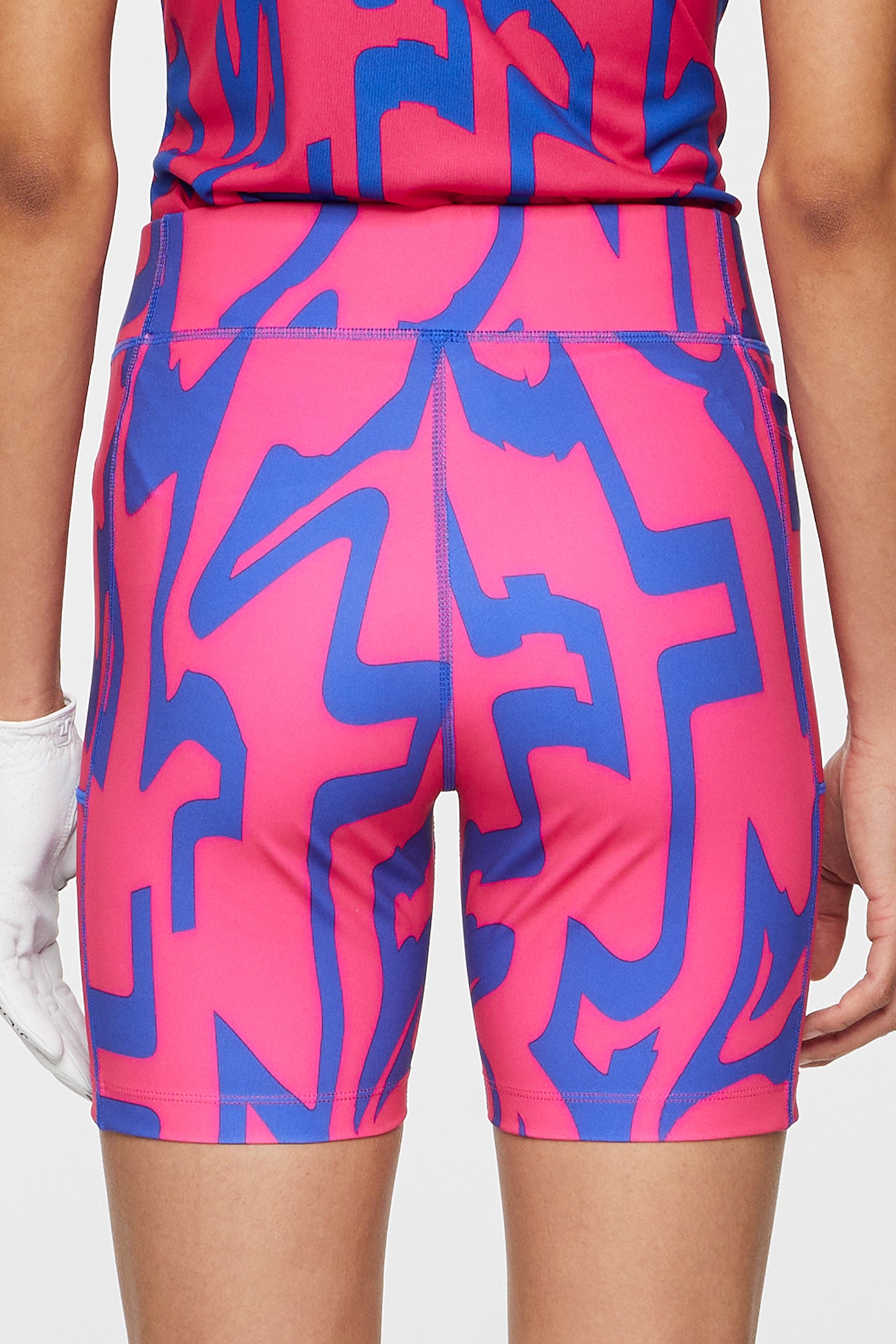 Nova Short Tights in Glitch Bridge Pink by J.Lindeberg