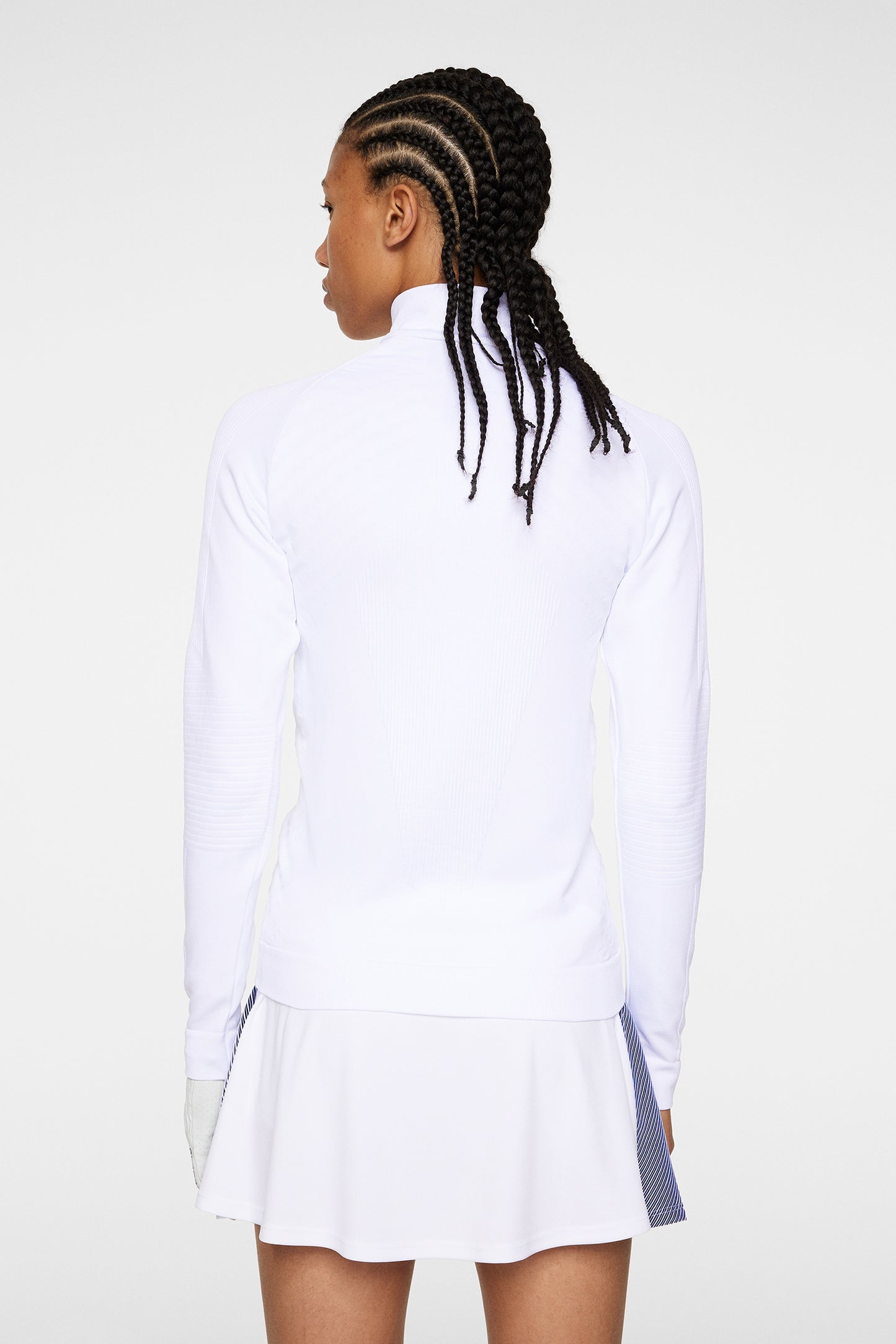Elowen Seamless Mid Layer in White by J.Lindeberg