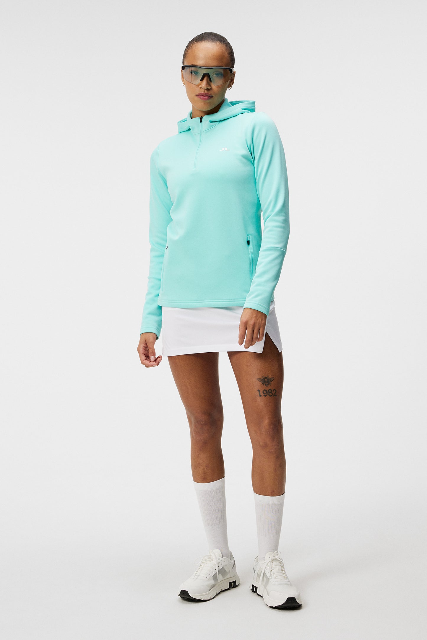 W Aerial Quarter Hood in Aruba Blue by J.Lindeberg
