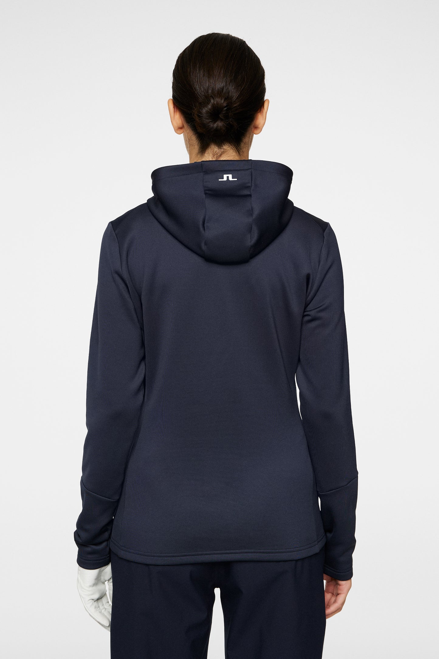 W Aerial Quarter Zip Hood in JL Navy by J.Lindeberg