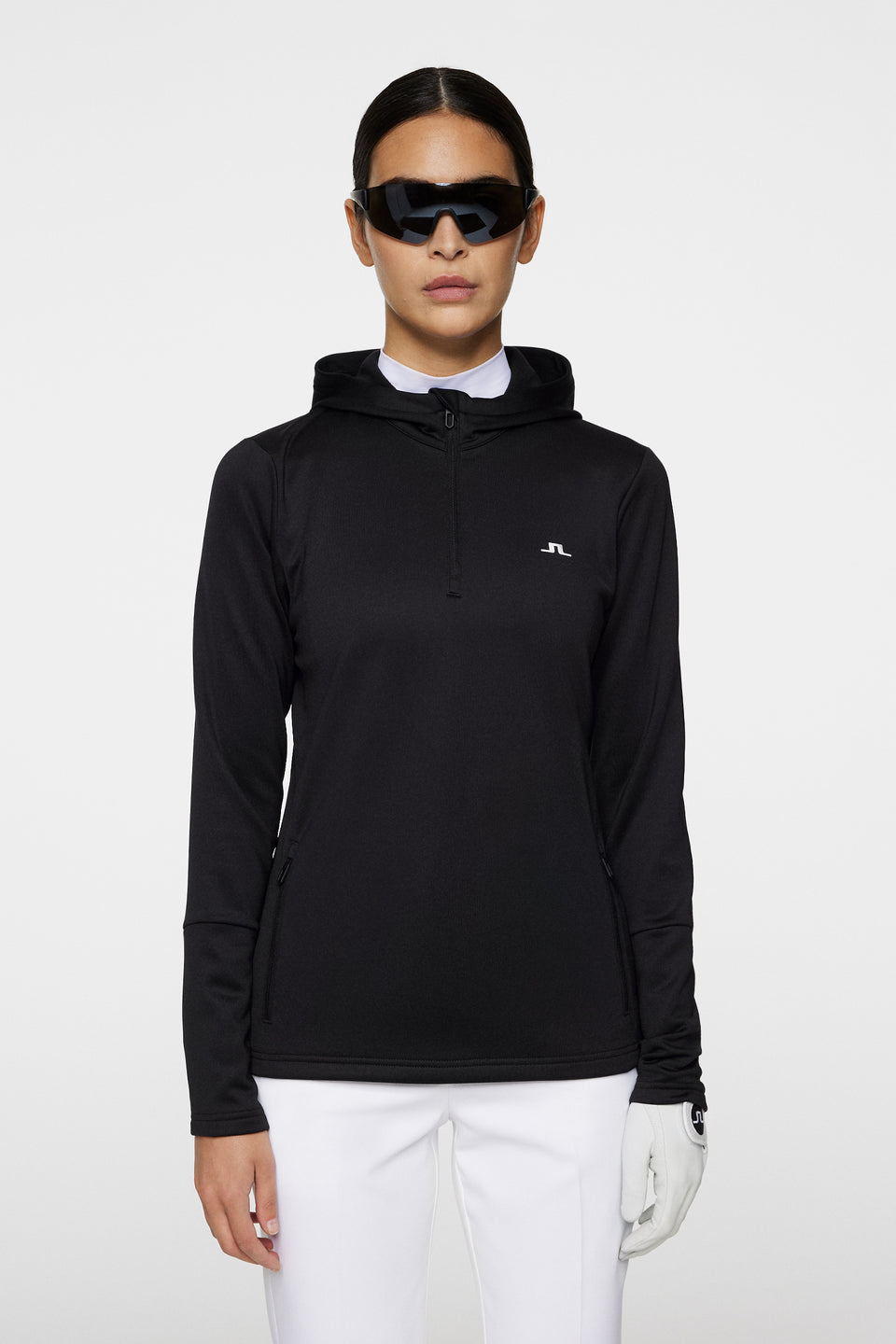 W Aerial Quarter Zip Hood / Black