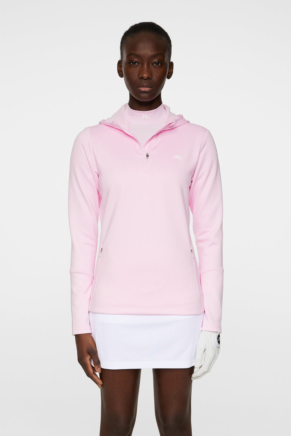 W Aerial Quarter Zip Hood / Nosegay