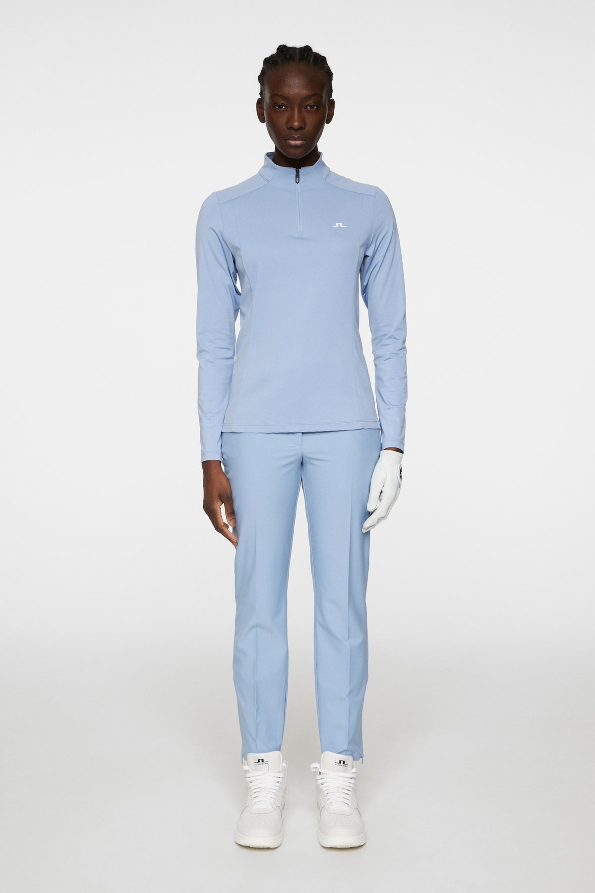 Cindy Quarter Zip Mid Layer in Rain Washed by J.Lindeberg