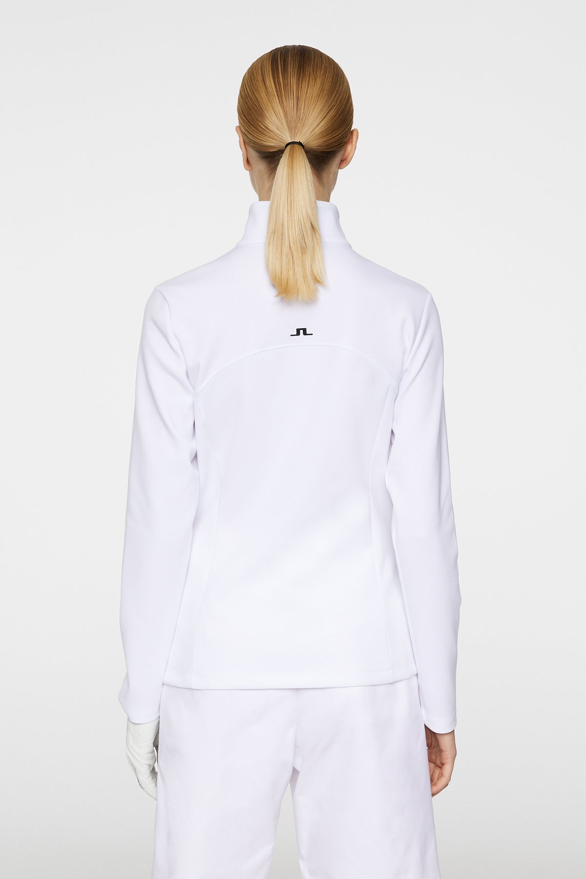 Lorelei Quarter Zip Mid Layer in White by J.Lindeberg