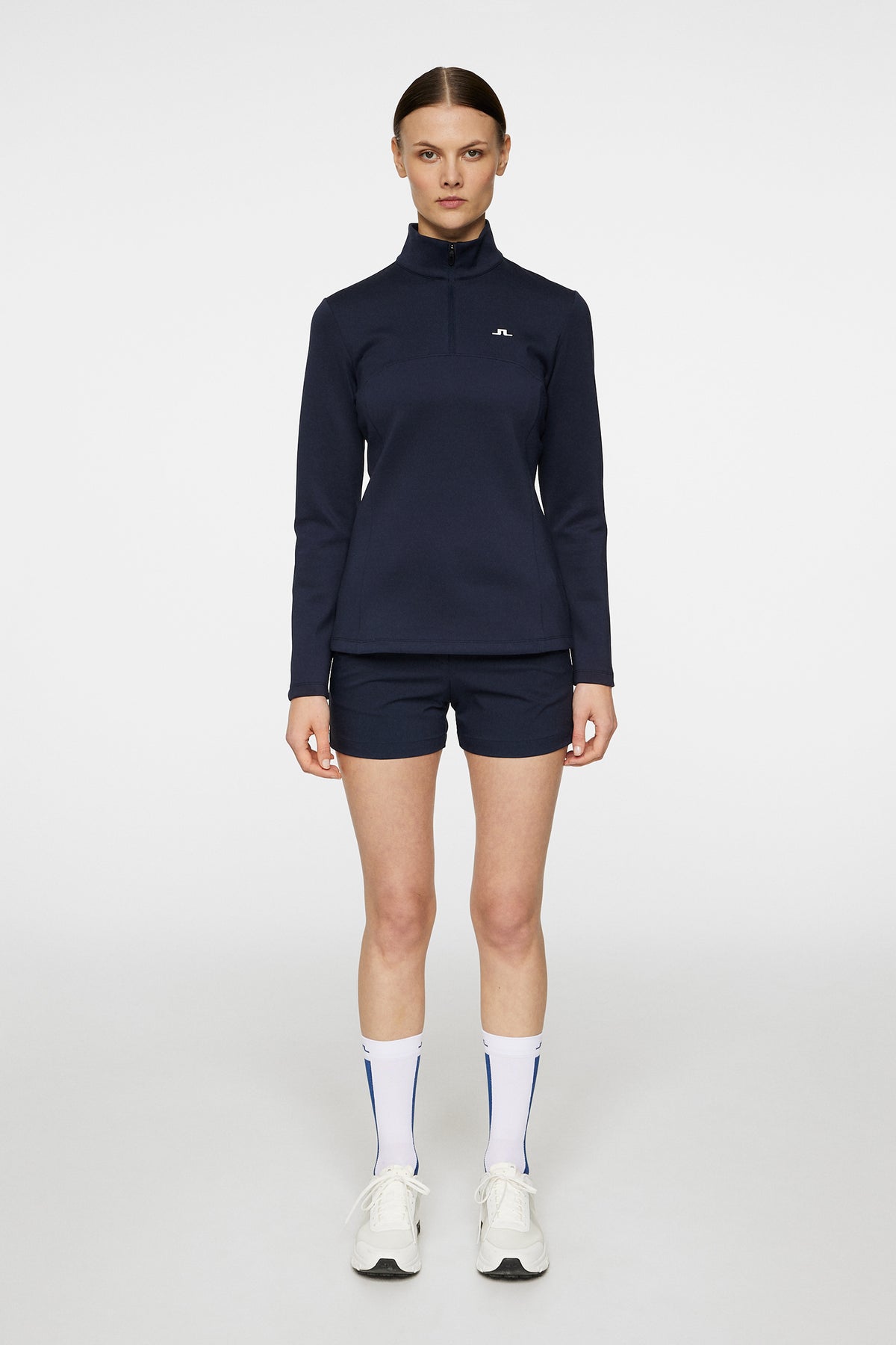 Lorelei Quarter Zip Mid Layer in JL Navy by J.Lindeberg
