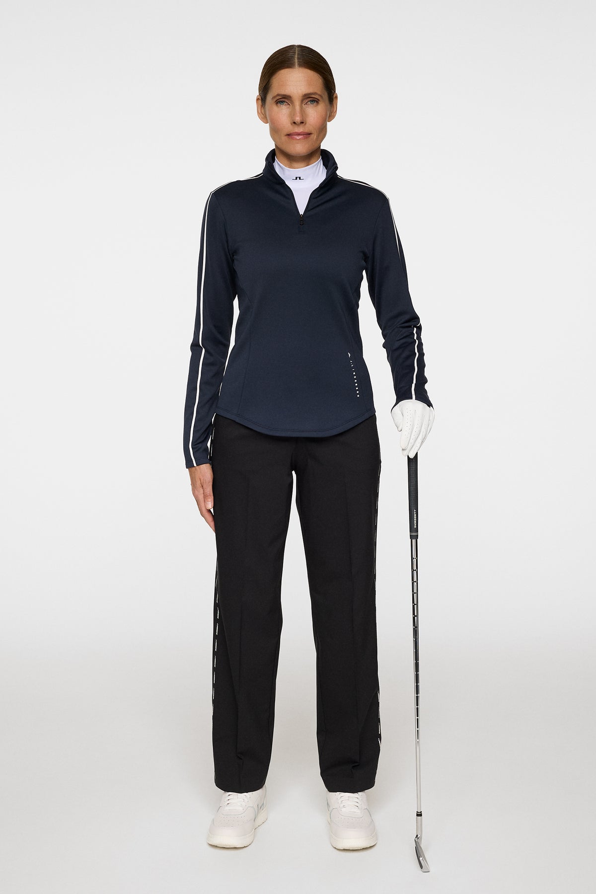 Nefe Quarter Zip Mid Layer in JL Navy by J.Lindeberg