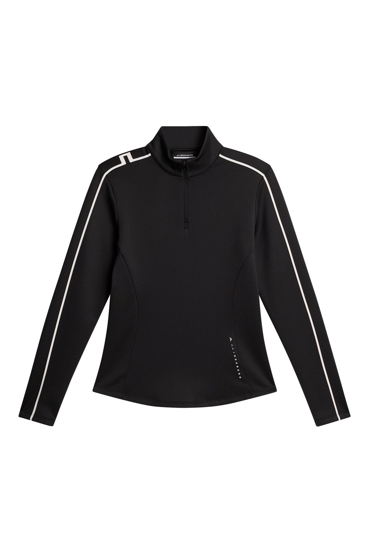 Nefe Quarter Zip Mid Layer in Black by J.Lindeberg