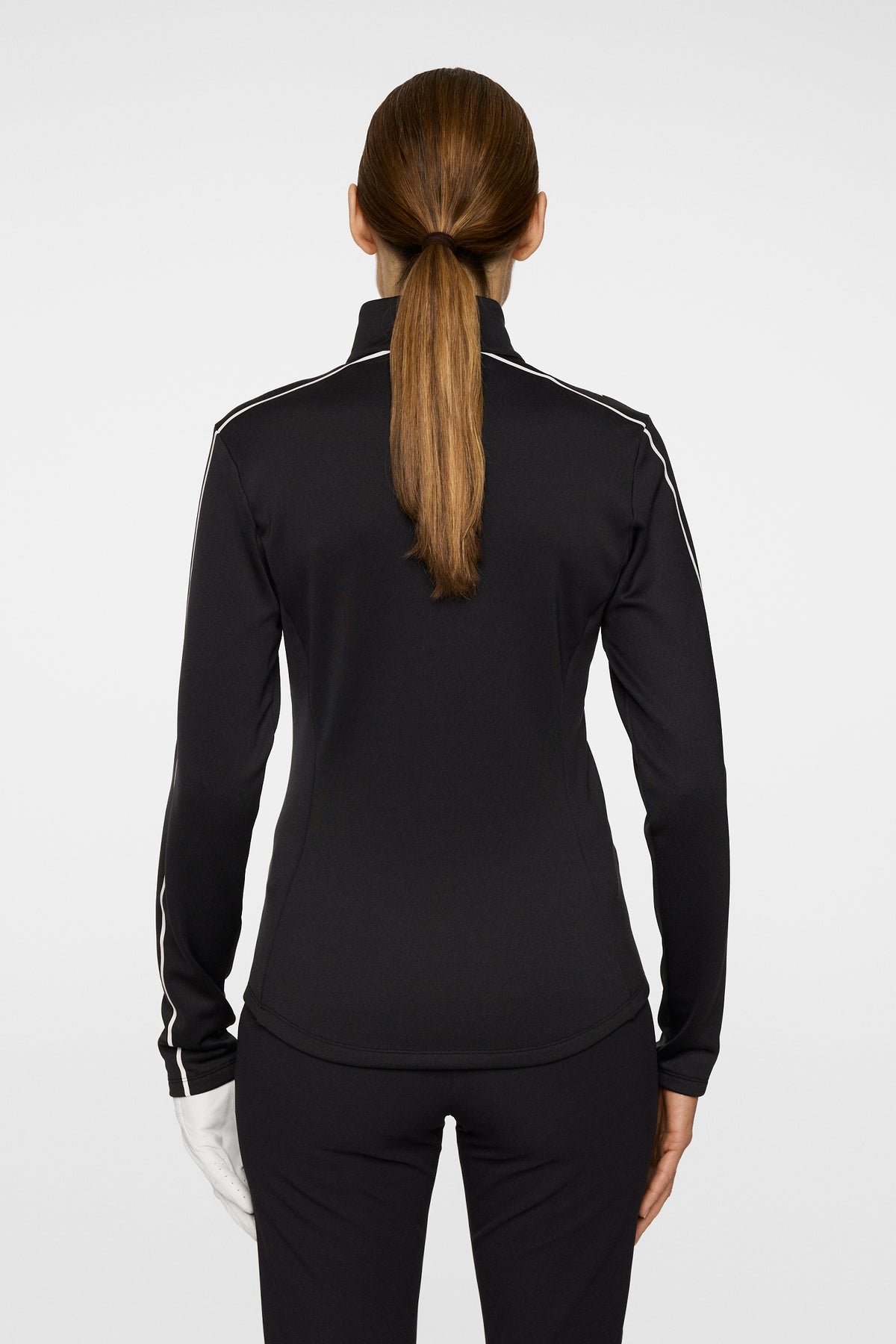 Nefe Quarter Zip Mid Layer in Black by J.Lindeberg
