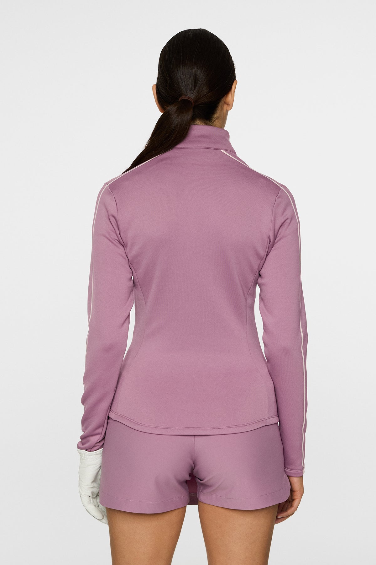 Nefe Quarter Zip Mid Layer in Very Grape by J.Lindeberg