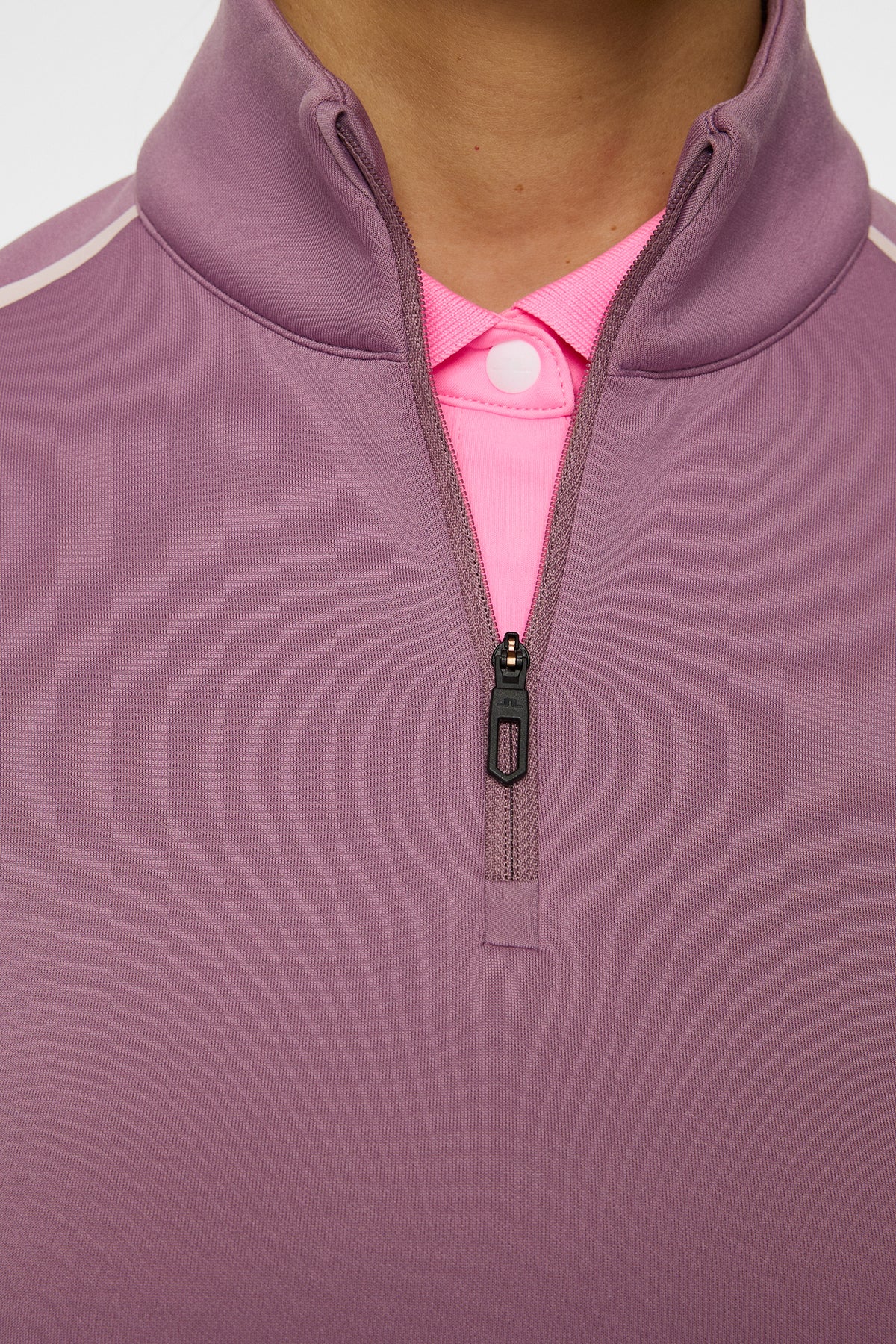 Nefe Quarter Zip Mid Layer in Very Grape by J.Lindeberg