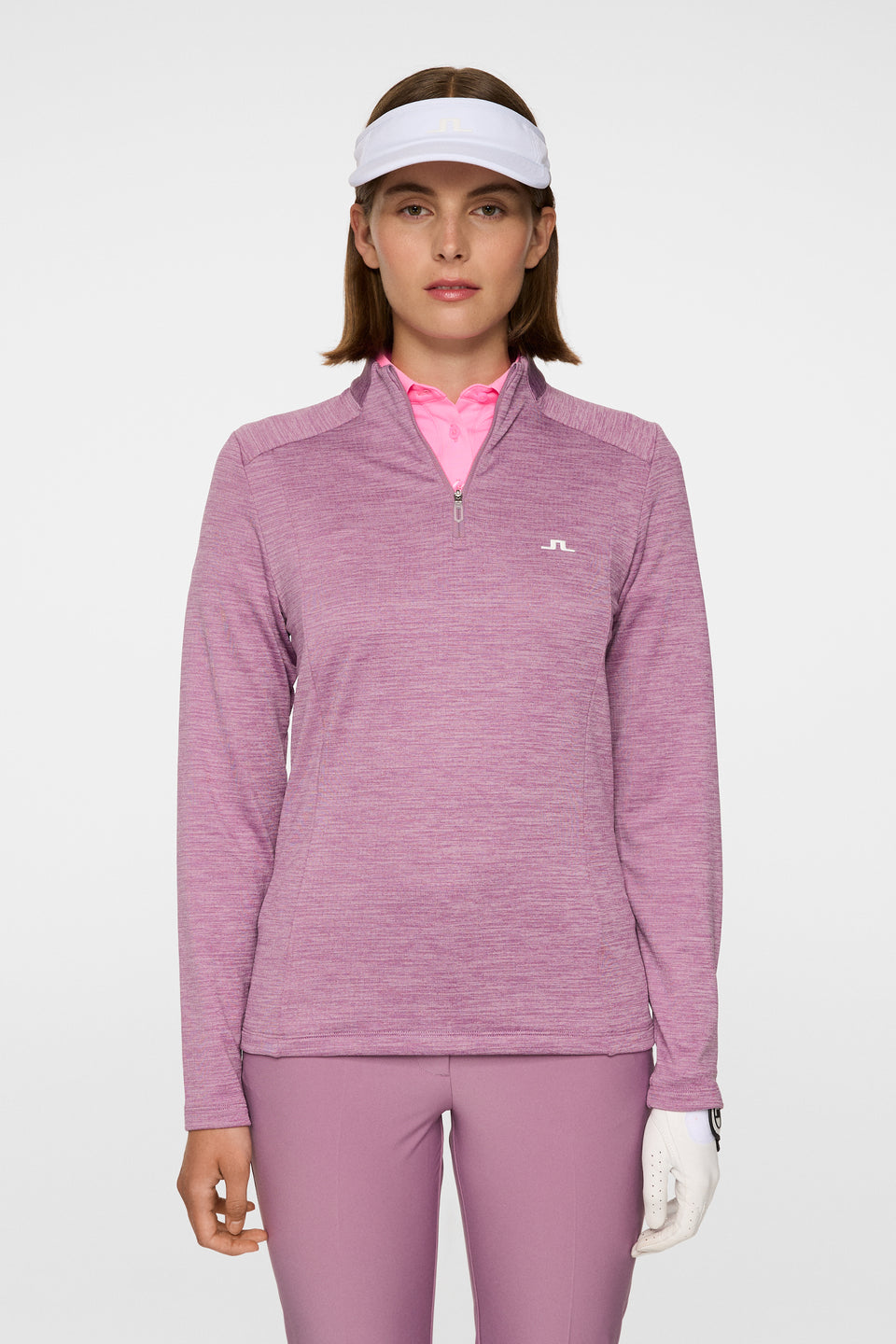 Steffi Quarter Zip Mid Layer / Very Grape Melange