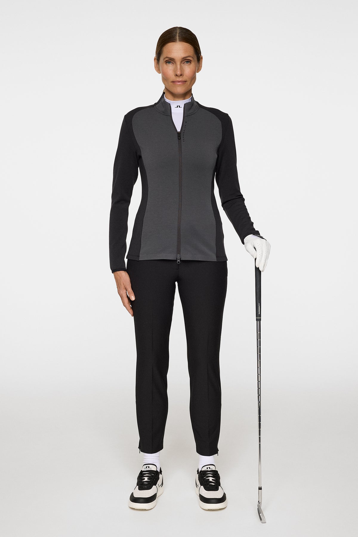 Nami Zip Mid Layer in Black by J.Lindeberg