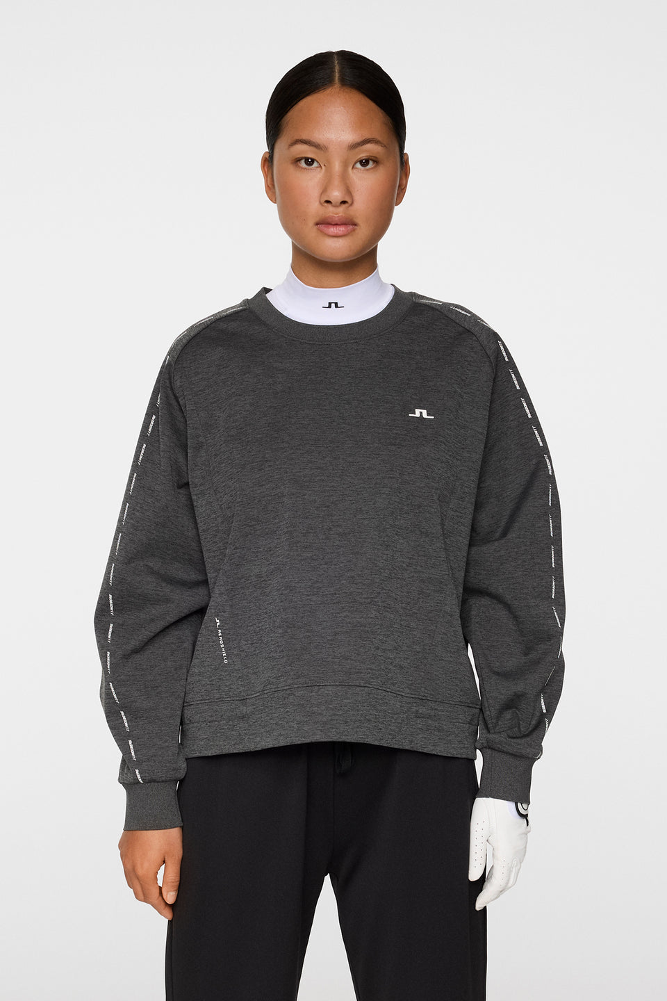Lucy Windblock Sweatshirt / Asphalt and Black Melange
