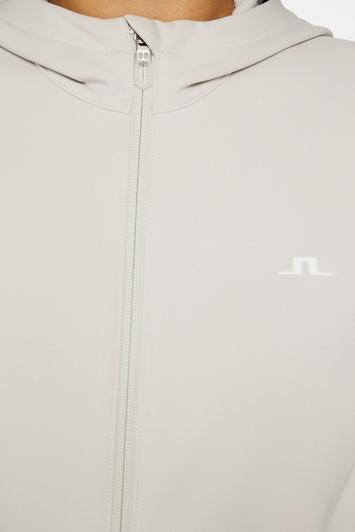 W Aerial Zip Hood in Moonbeam by J.Lindeberg