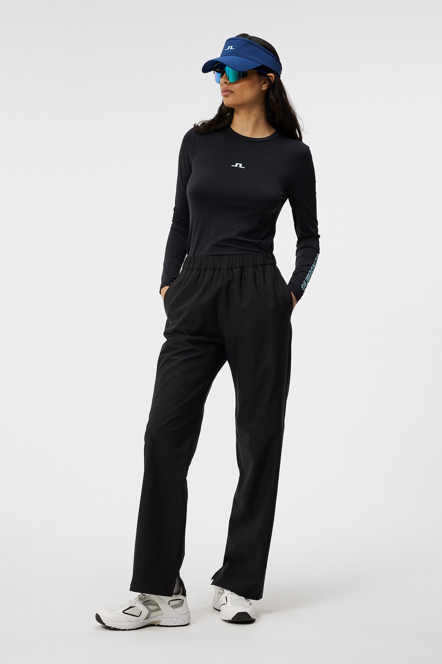 Tekla Crew Neck Top in Black by J.Lindeberg