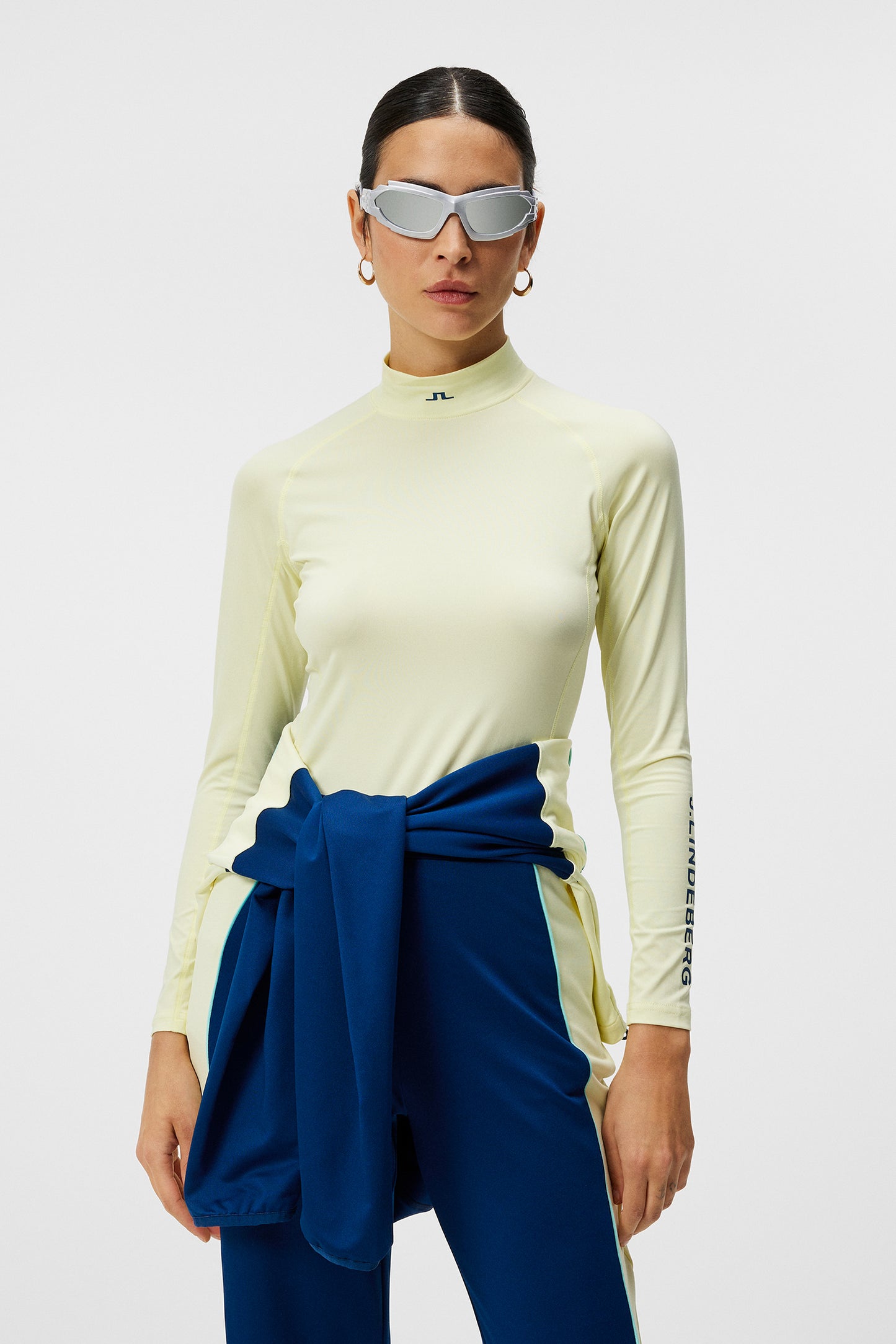 Asa Soft Compression Top in Wax Yellow by J.Lindeberg