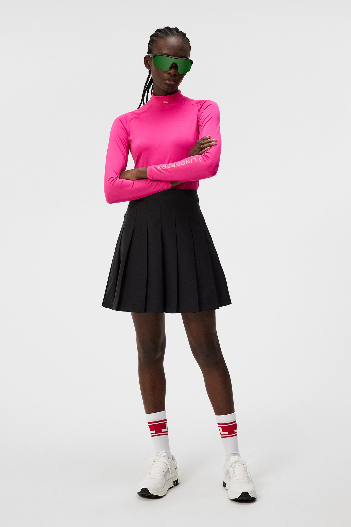 Asa Soft Compression Top in Fuchsia Purple by J.Lindeberg