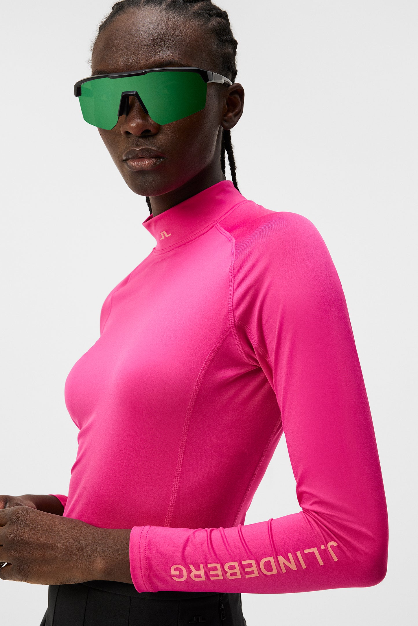 Asa Soft Compression Top in Fuchsia Purple by J.Lindeberg