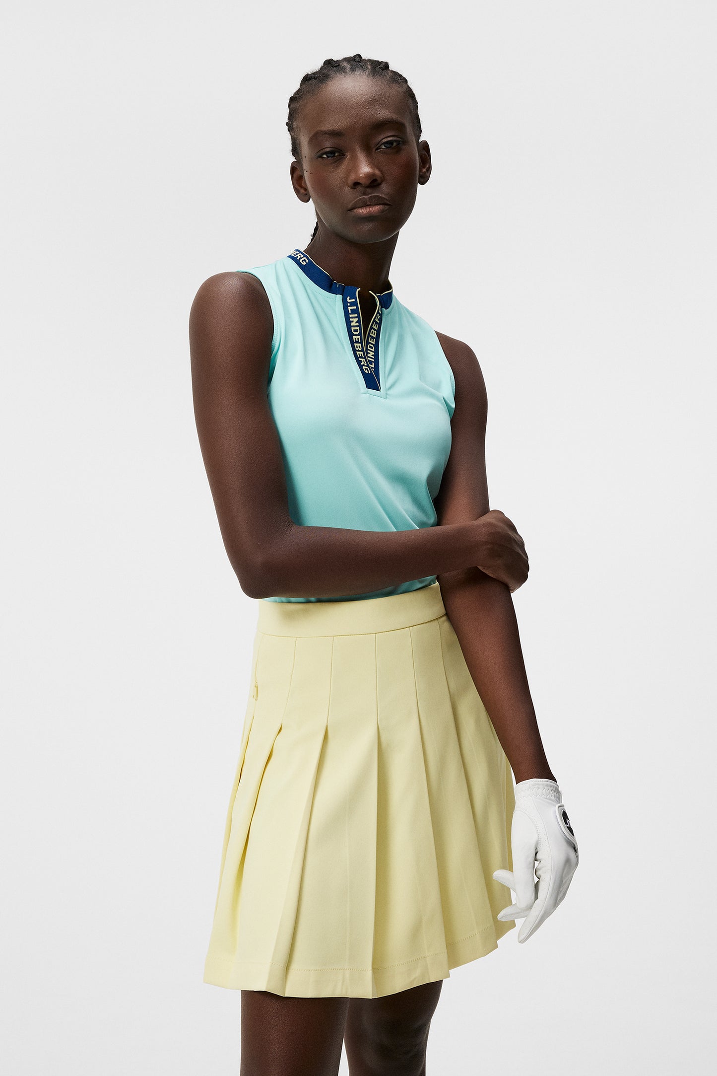 Leya Sleeveless Top in Aruba Blue by J.Lindeberg