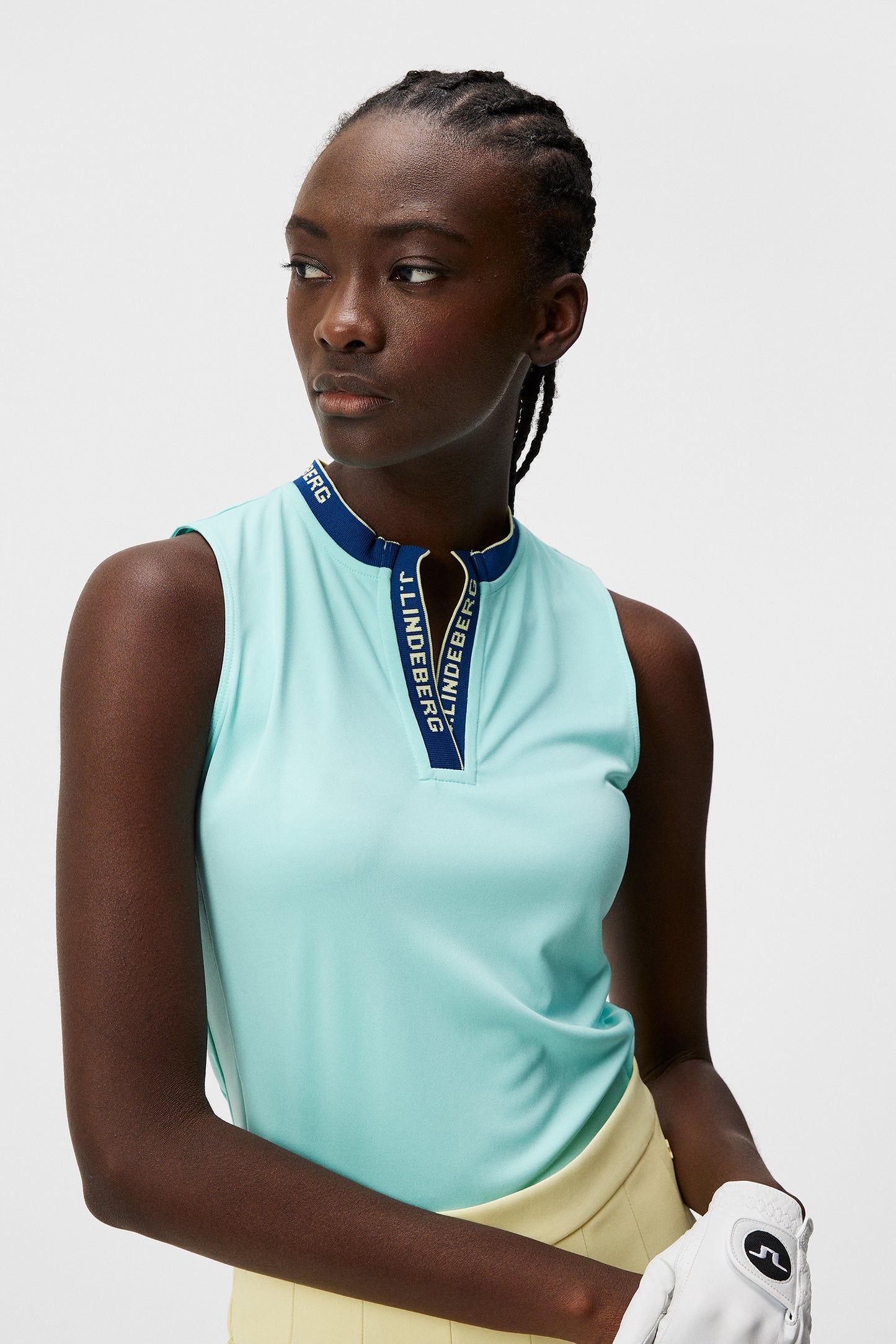 Leya Sleeveless Top in Aruba Blue by J.Lindeberg