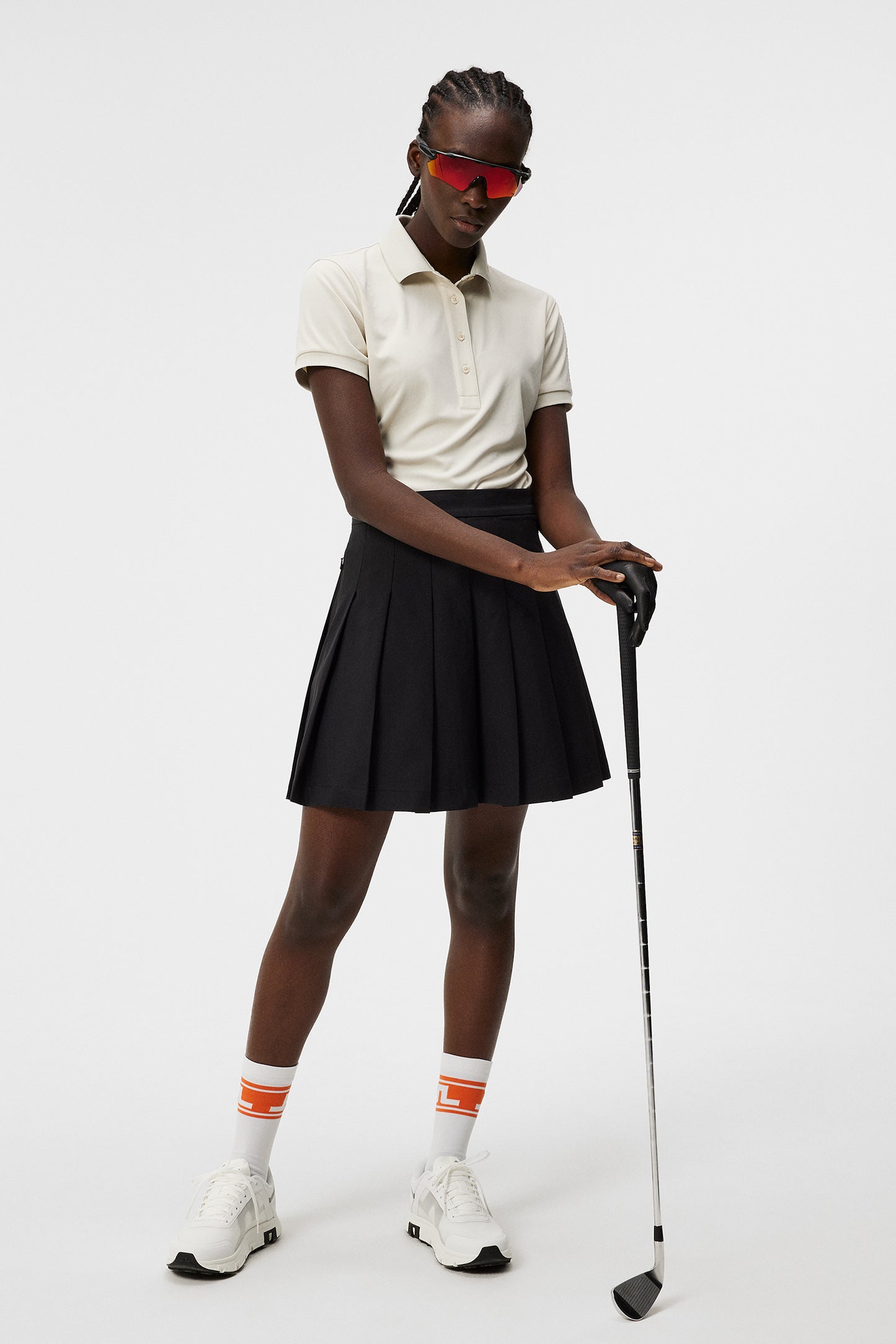 Tour Tech Polo in Almond Milk by J.Lindeberg