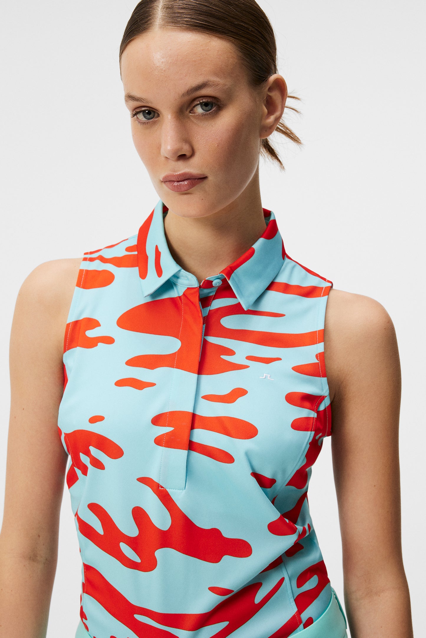 Dena Print Sleeveless Top in Neptune Atomizer by J.Lindeberg