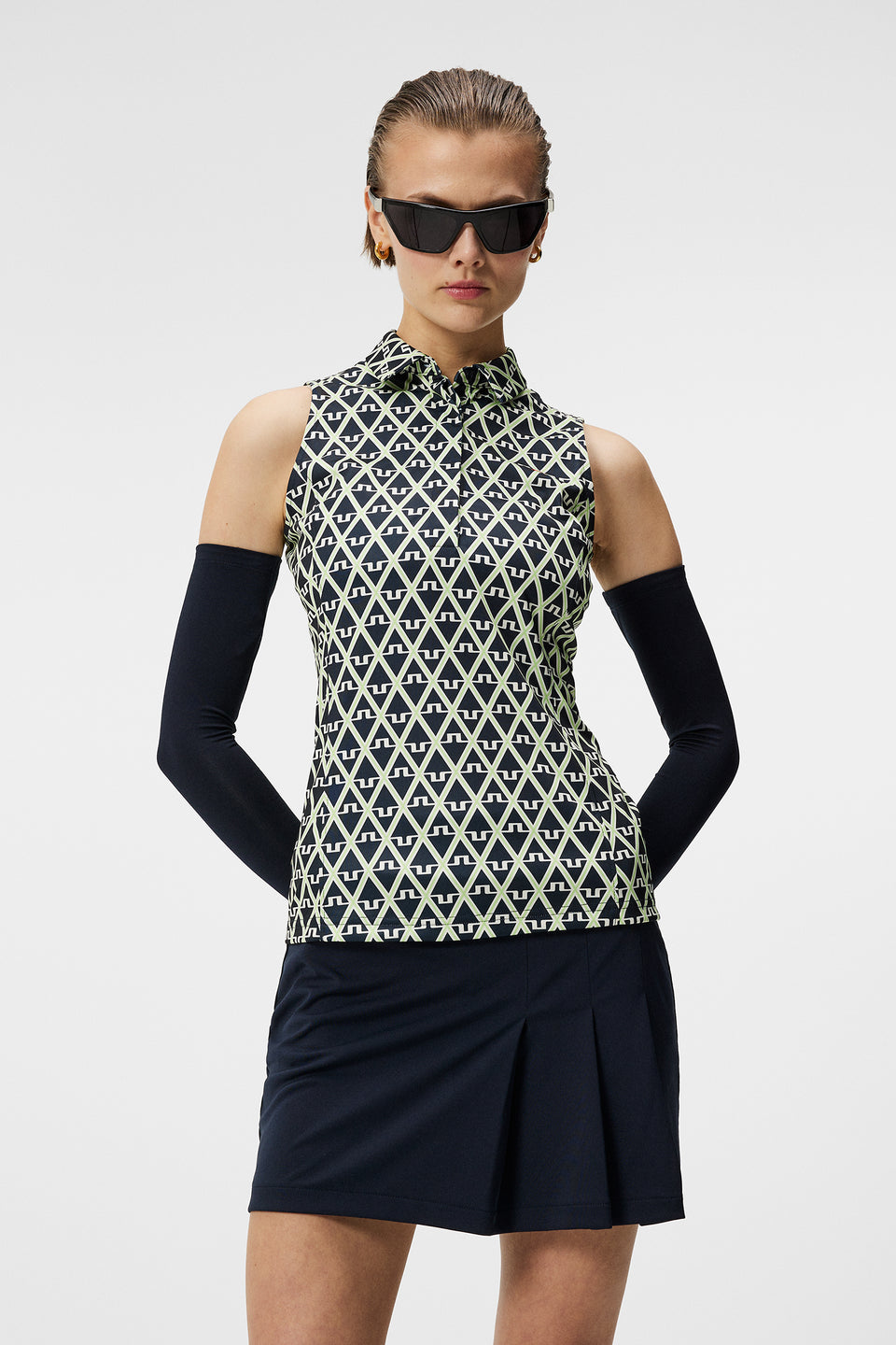 Dena Print Sleeveless Top / Geo JL Navy