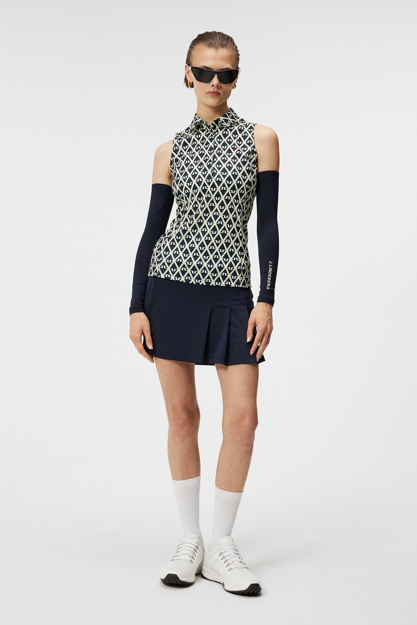 Dena Print Sleeveless Top in Geo JL Navy by J.Lindeberg
