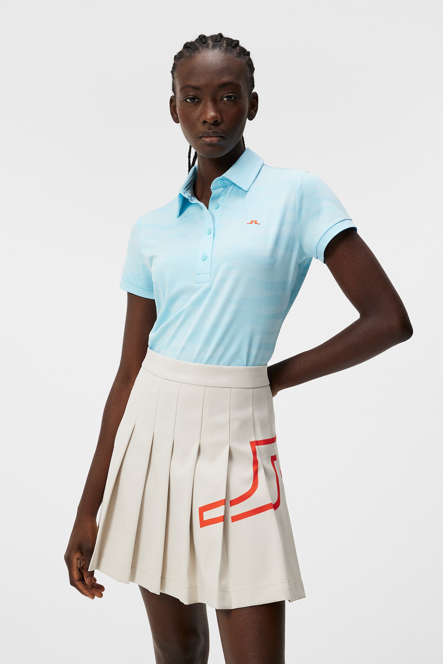 Alaya Jacquard Polo in Neptune Jacquard Atomizer by J.Lindeberg