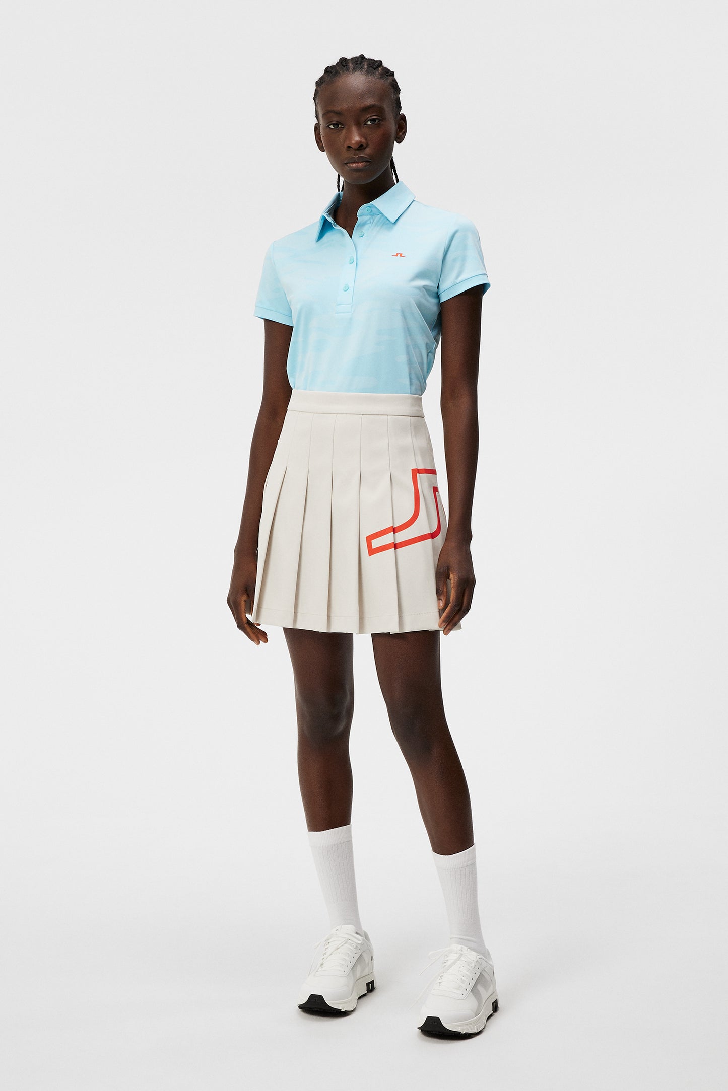 Alaya Jacquard Polo in Neptune Jacquard Atomizer by J.Lindeberg