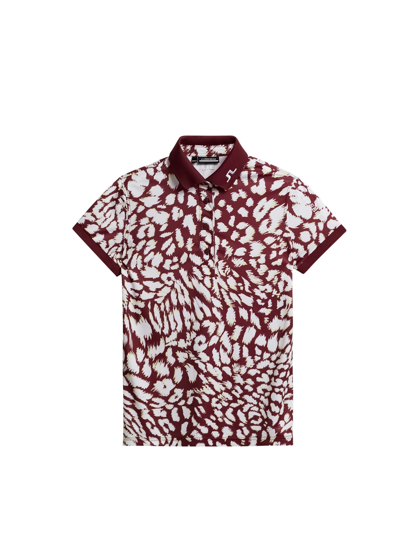 Tour Tech Print Polo in Glitch Leo Lime by J.Lindeberg