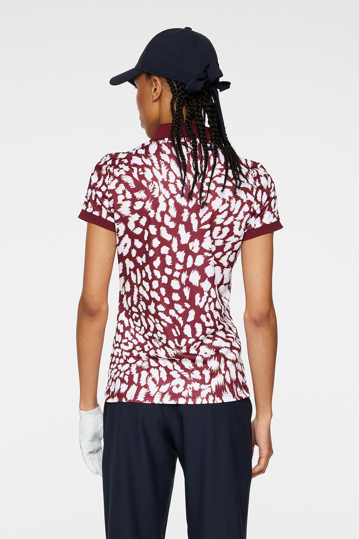 Tour Tech Print Polo in Glitch Leo Lime by J.Lindeberg