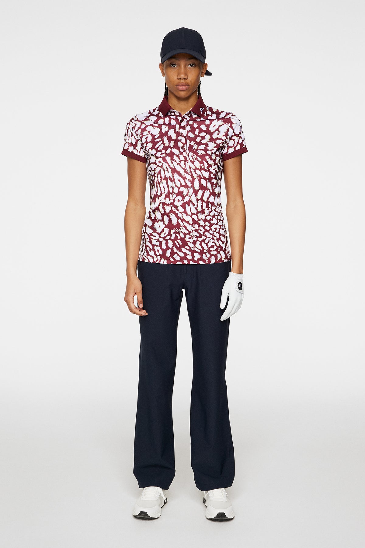 Tour Tech Print Polo in Glitch Leo Lime by J.Lindeberg