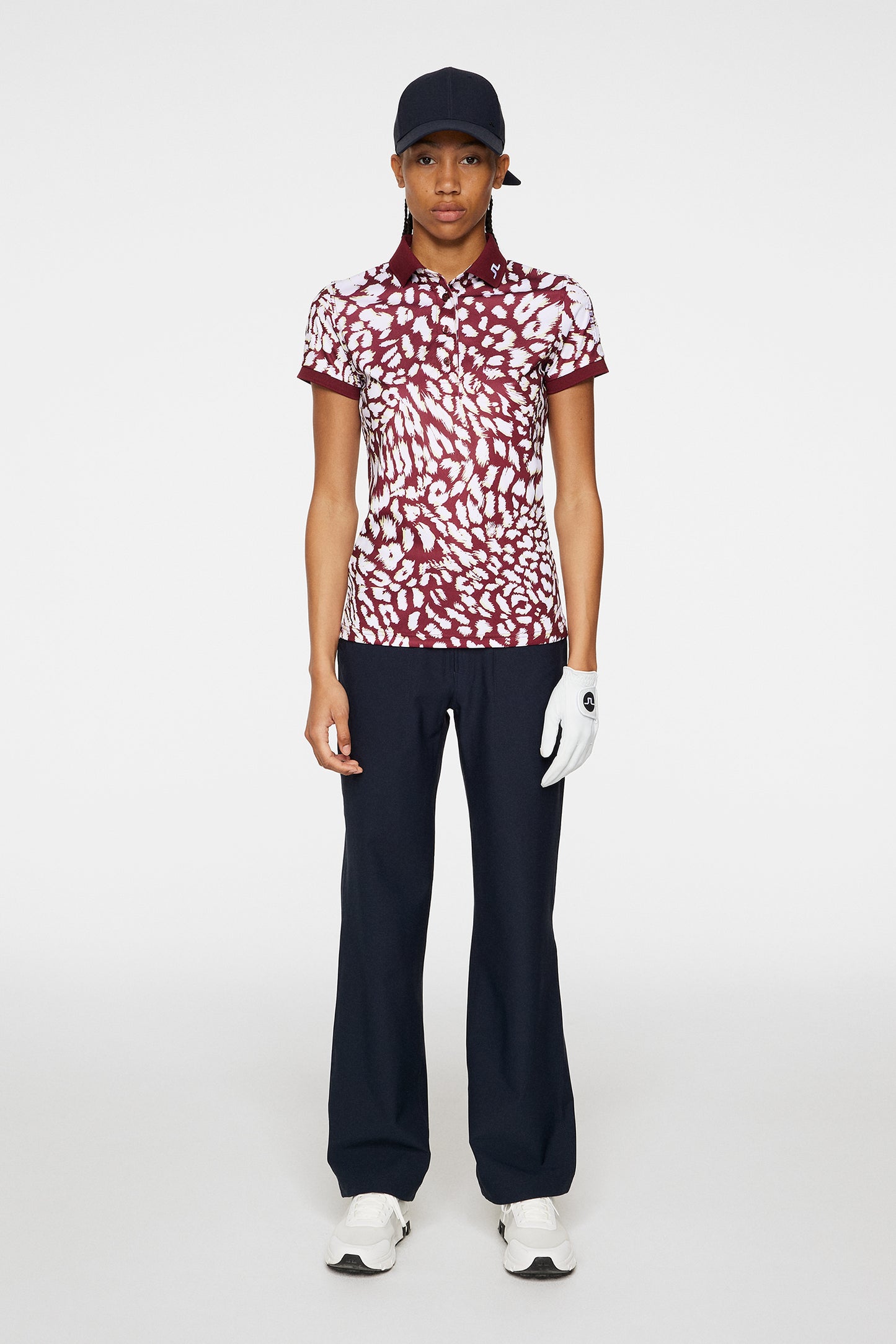 Tour Tech Print Polo in Glitch Leo Lime by J.Lindeberg