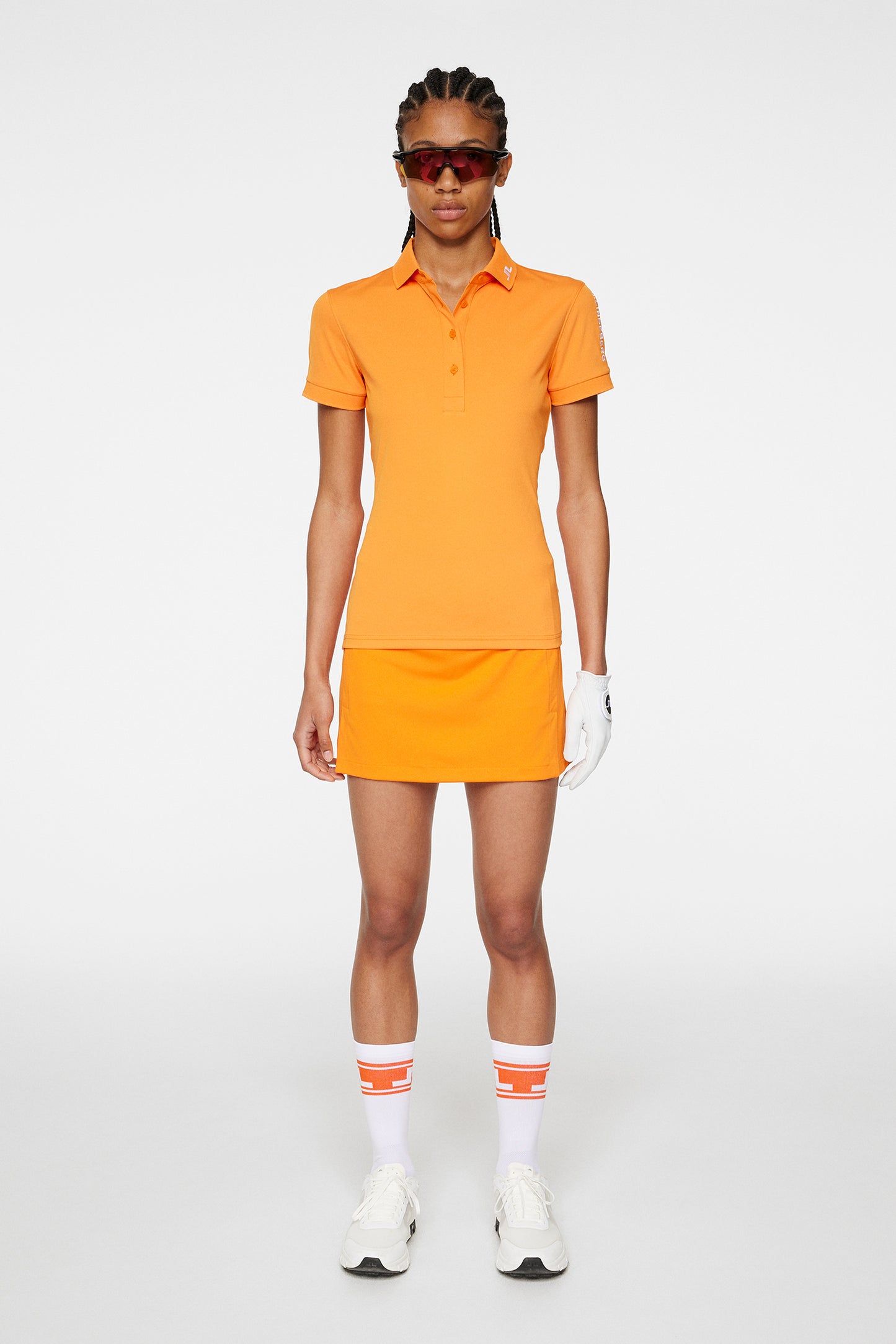 Tour Tech Polo in Persimmon Orange by J.Lindeberg