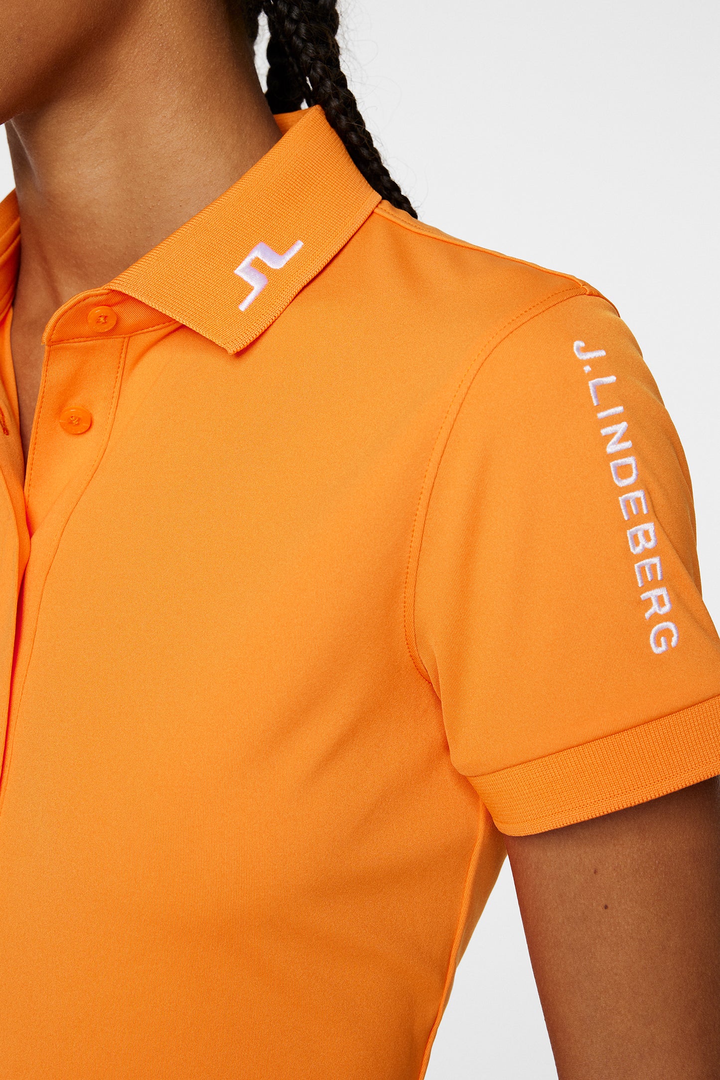 Tour Tech Polo in Persimmon Orange by J.Lindeberg