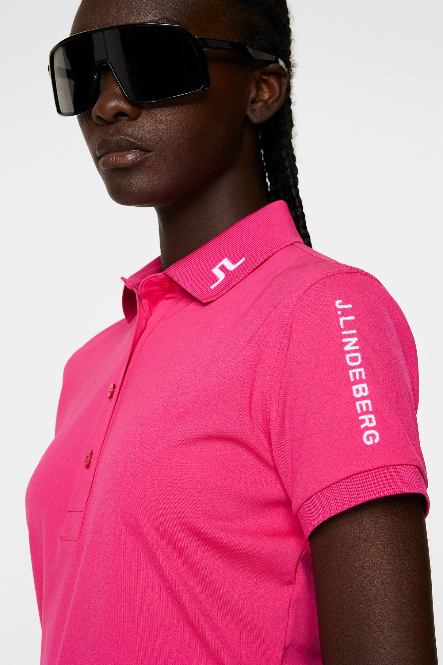 Tour Tech Polo in Pink Peacock by J.Lindeberg