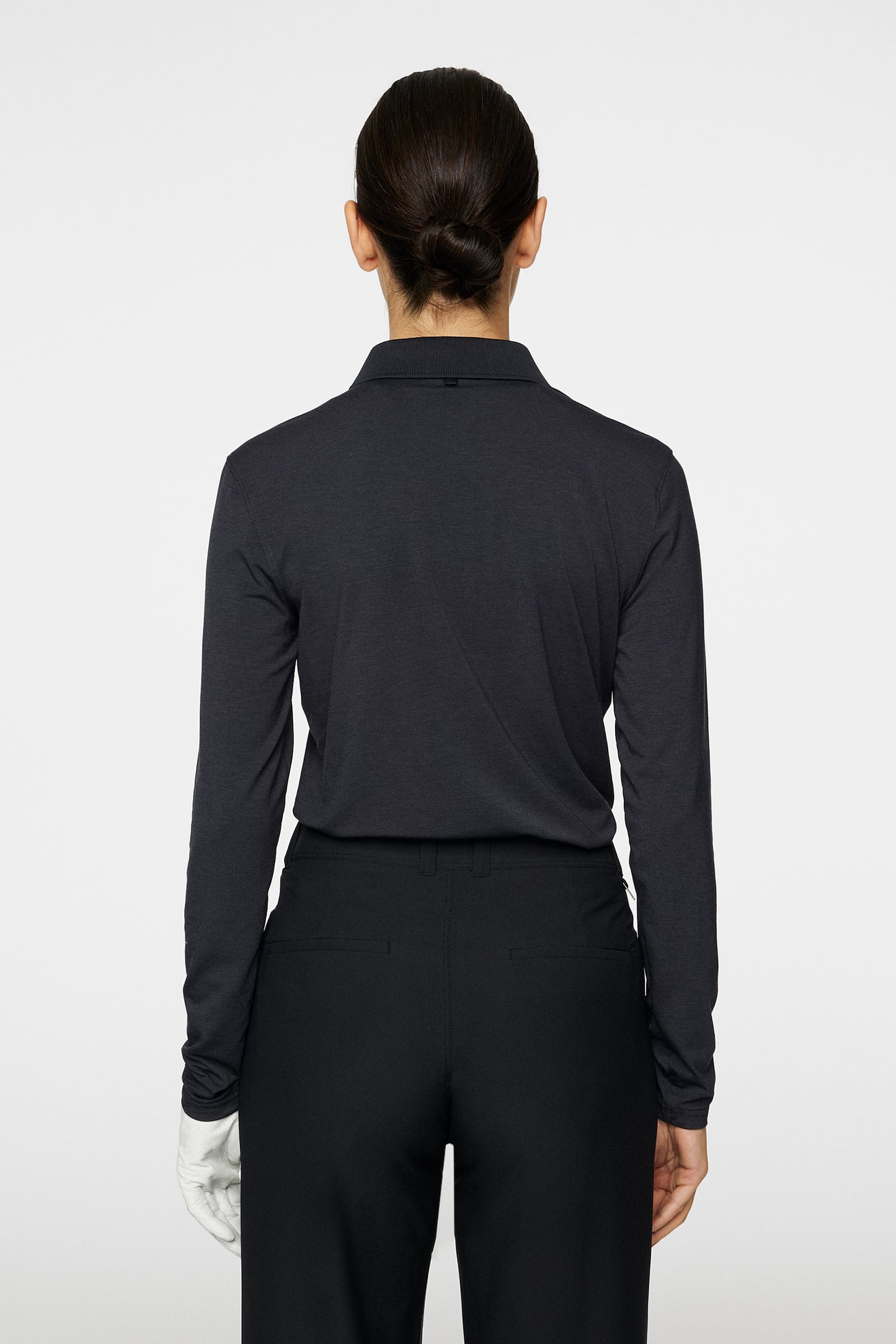 Flor Long Sleeve Polo in Black by J.Lindeberg