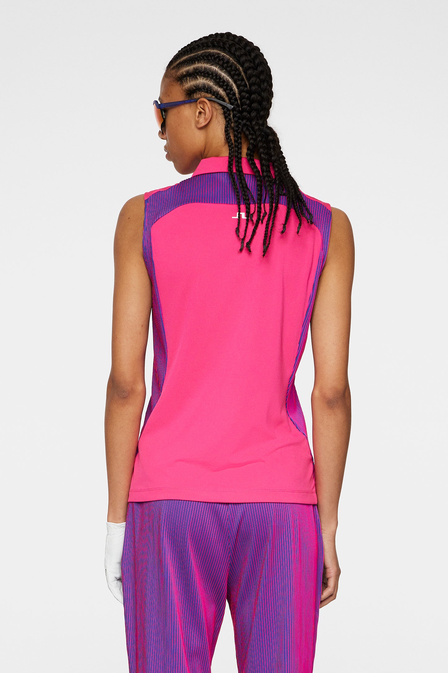 Betsy Sleeveless Polo in Pink Peacock by J.Lindeberg