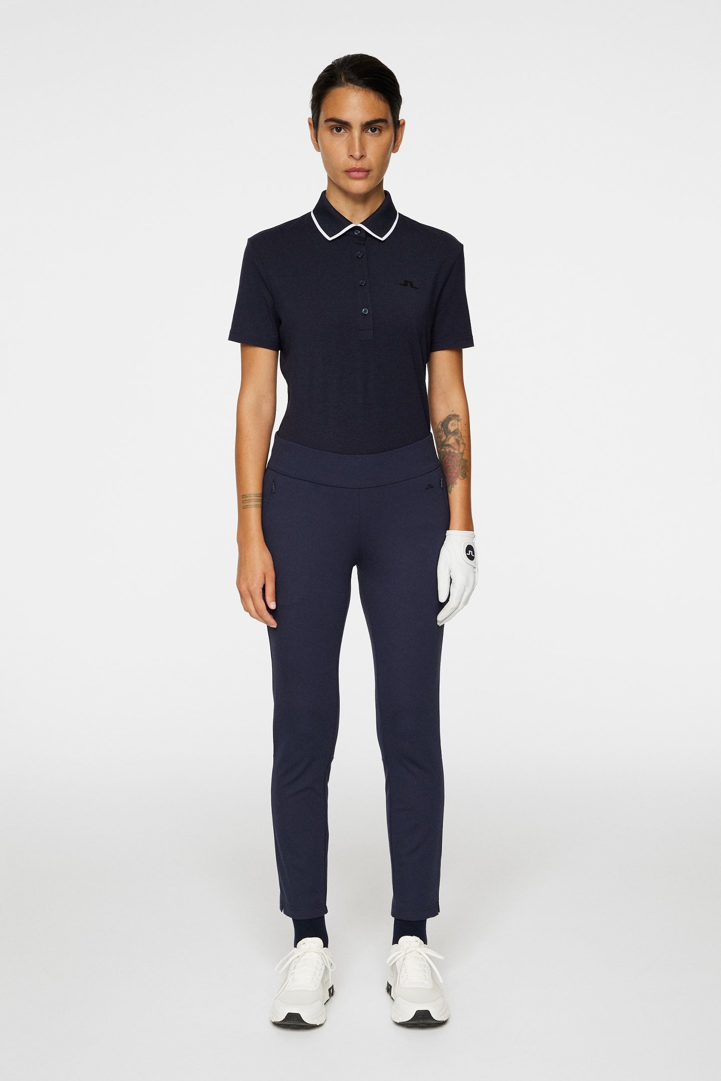 Lille Polo in Navy Melange by J.Lindeberg